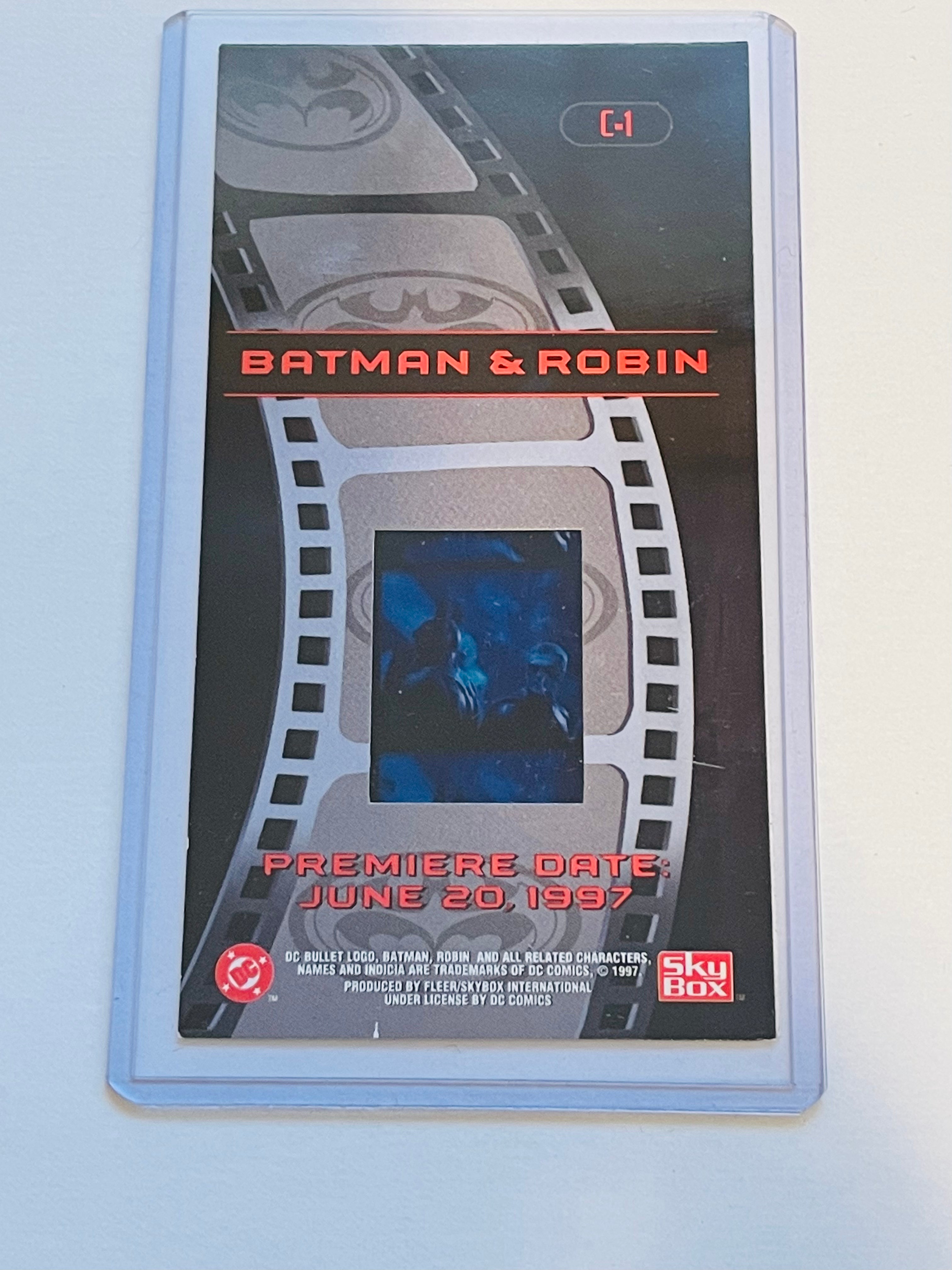 Batman and Robin movie rare Skybox celluloid insert card 1997