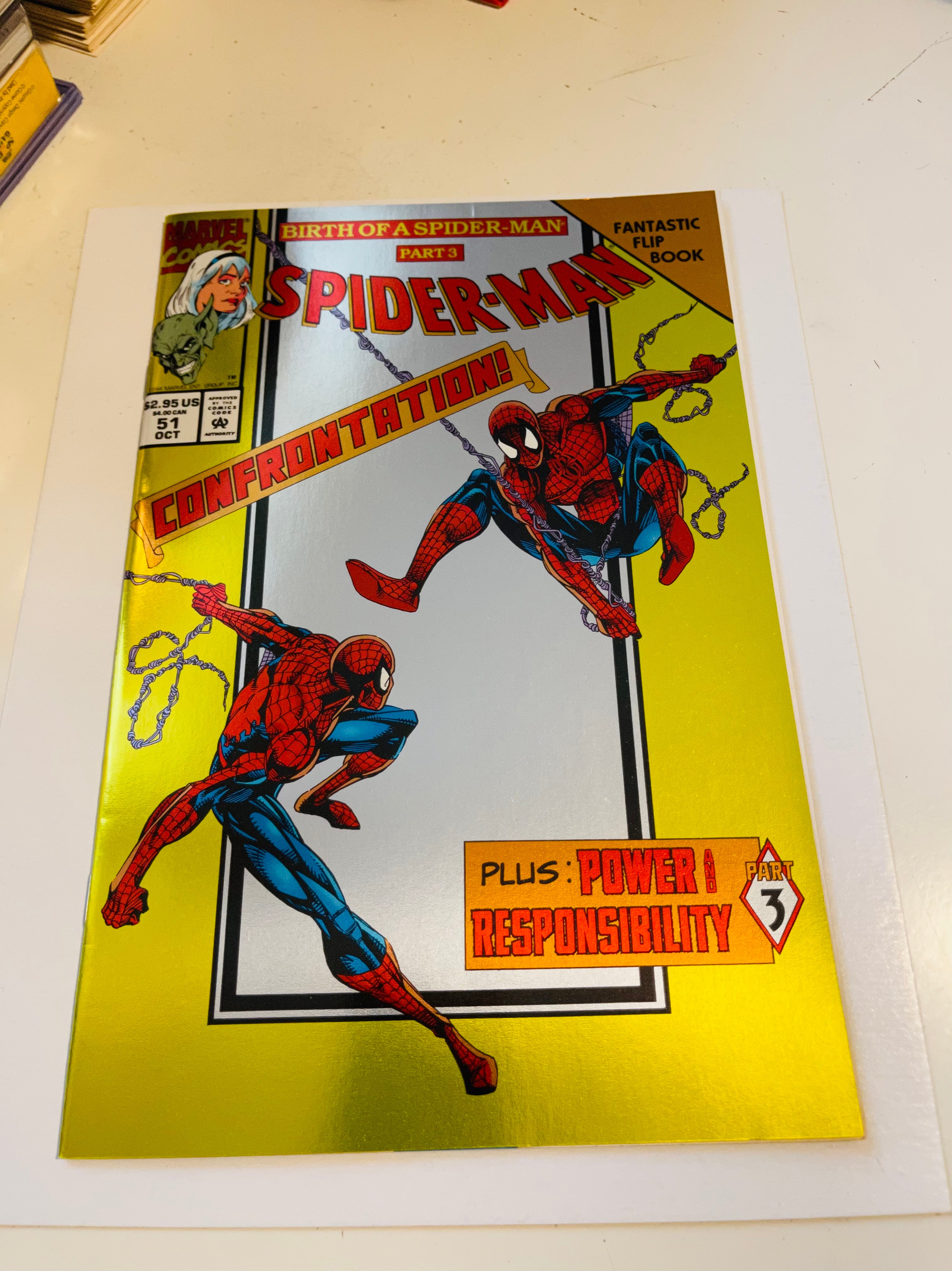 Spider-Man #51 foil flip issue Vf comic book