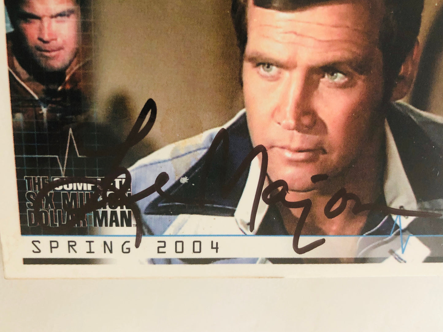 Six Million Dollar Man signed Lee Majors card with COA