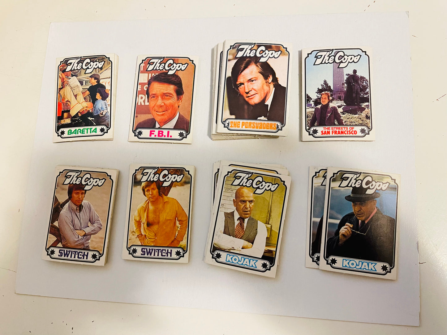 Cops TV shows rare Monty Gum cards set 1976