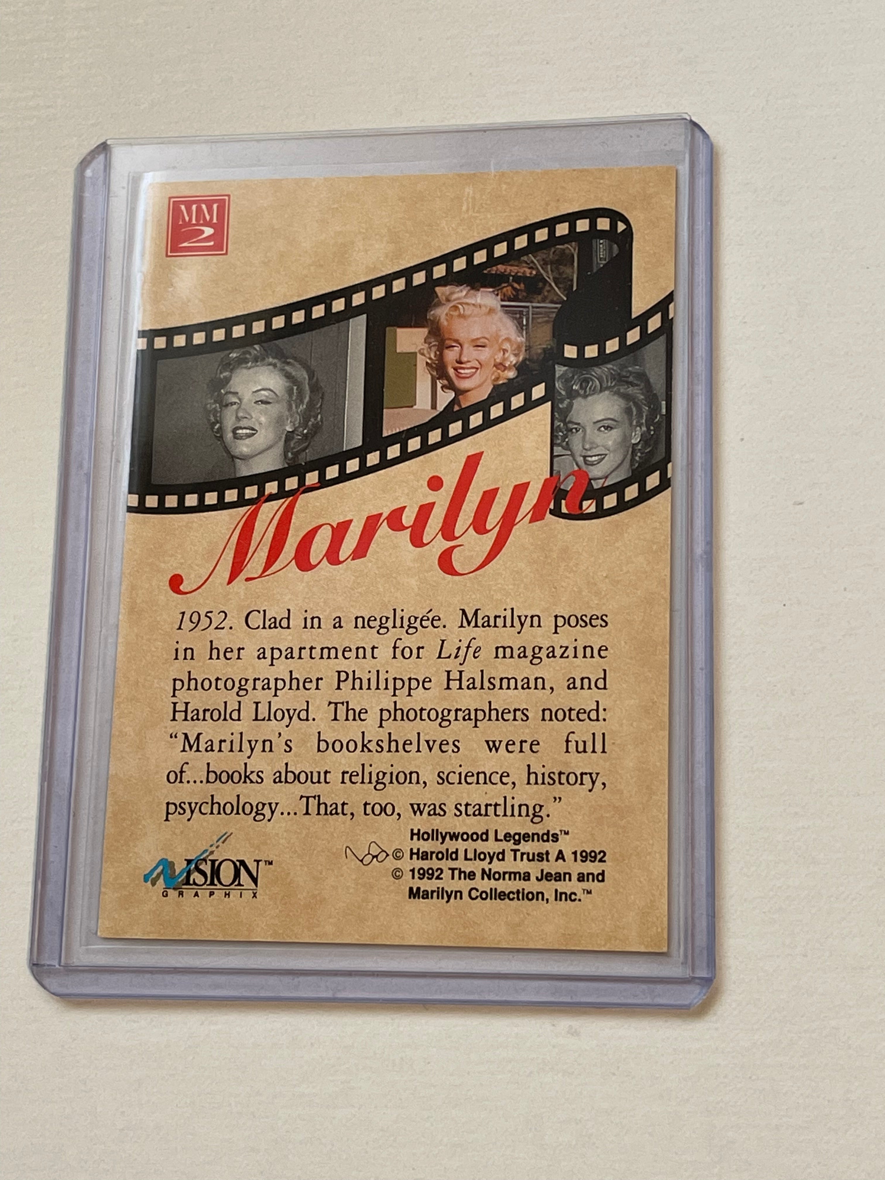 Marilyn Monroe hologram insert card 1992