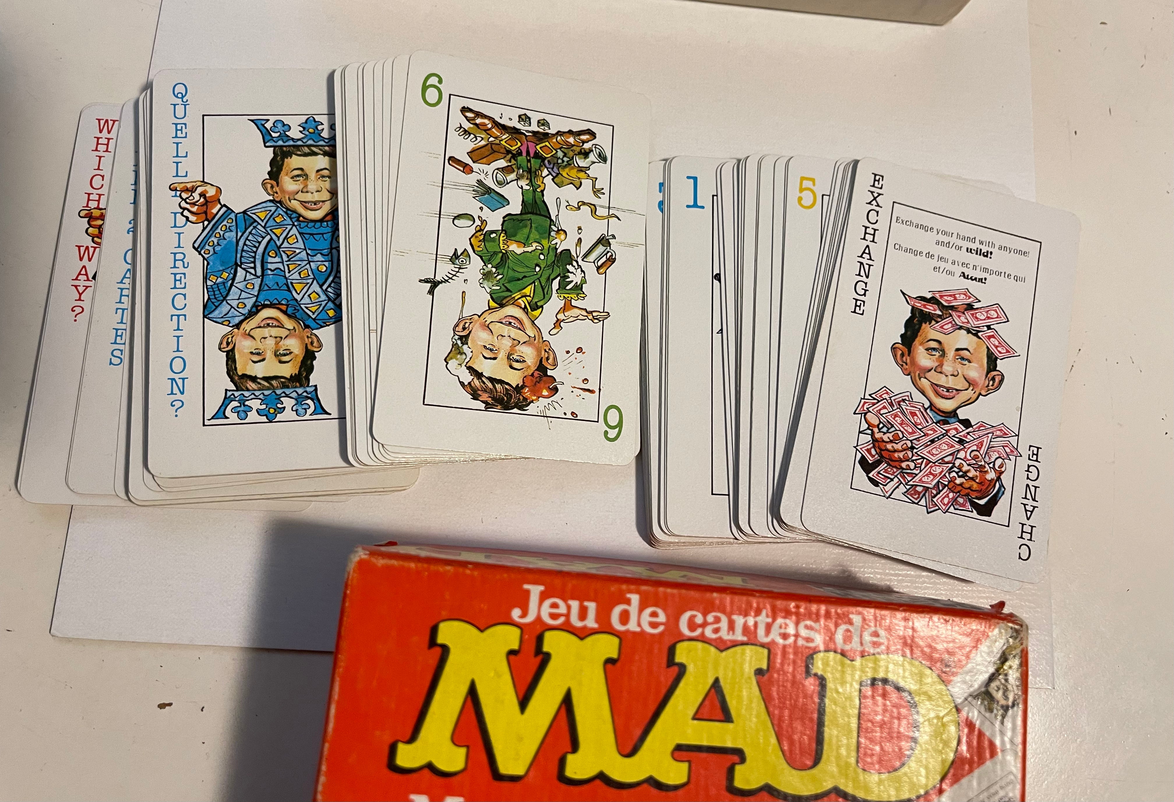 Mad Magazine card game deck with display in box 1998