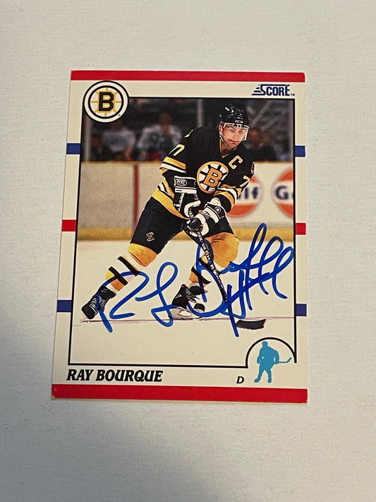 Ray Bourque autograph in person hockey card with COA