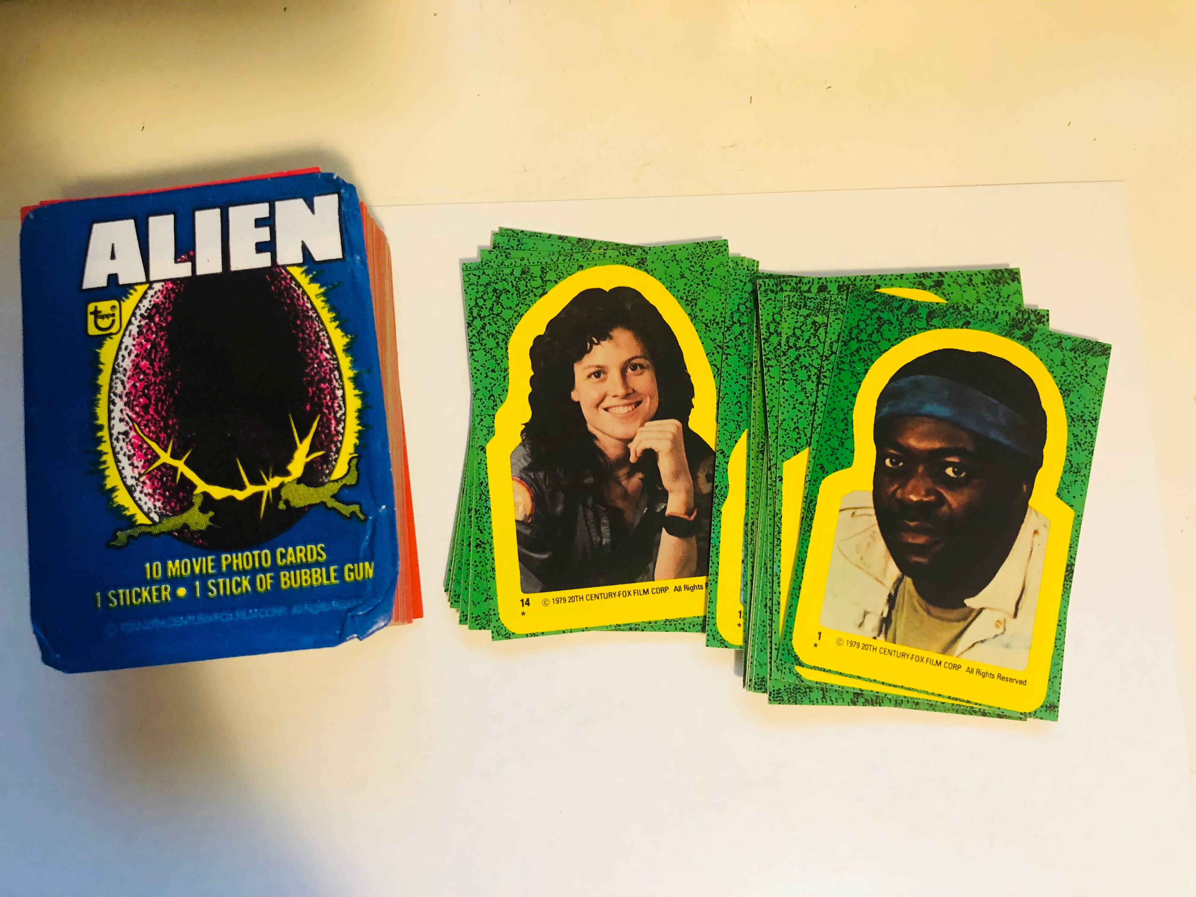1979 Topps Alien first movie cards and stickers set