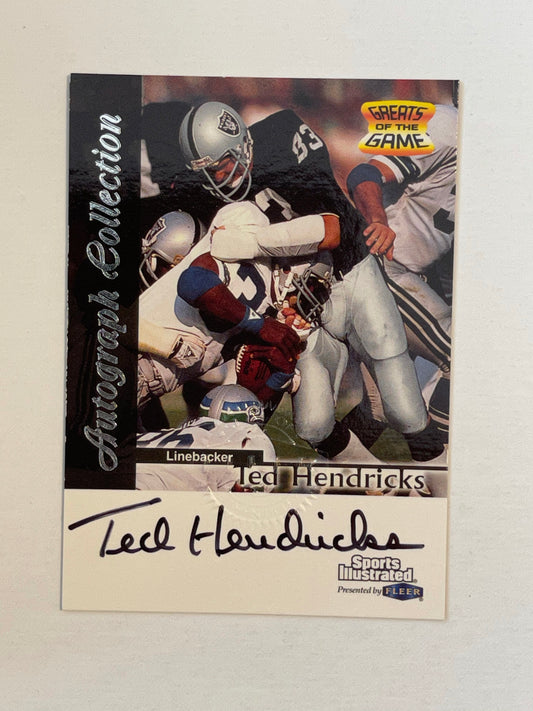 Ted Hendricks NFL football autograph insert card