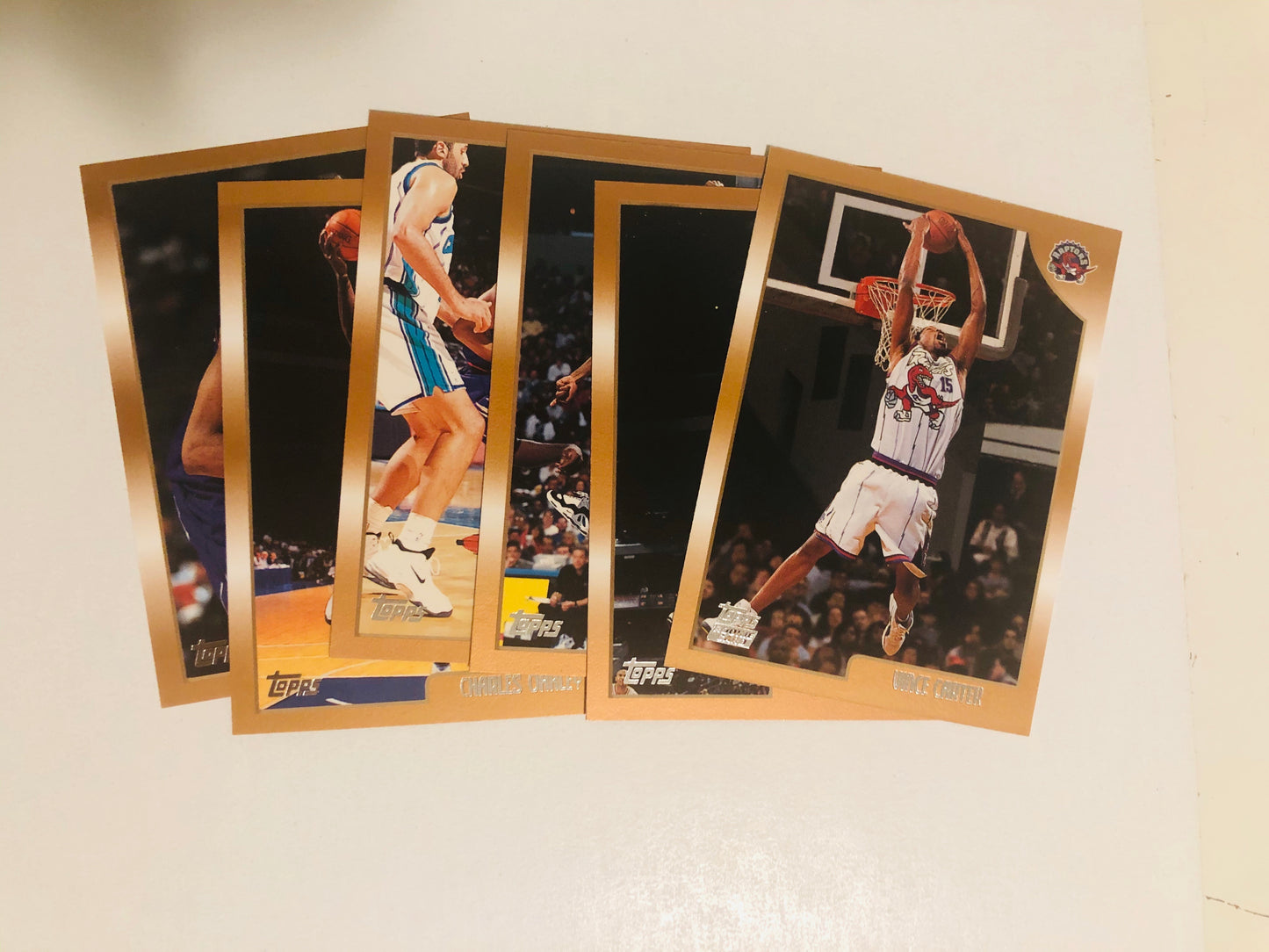 Vince Carter Toronto Raptors rookie card and team set 1998