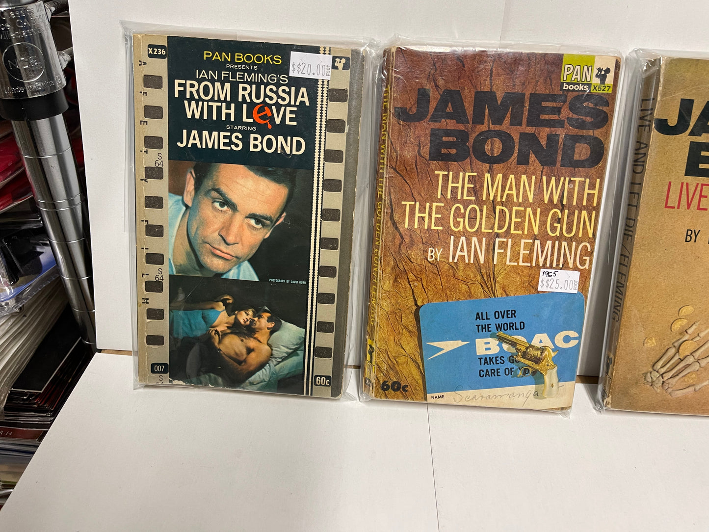 James Bond movies 3 pocket books 1960s