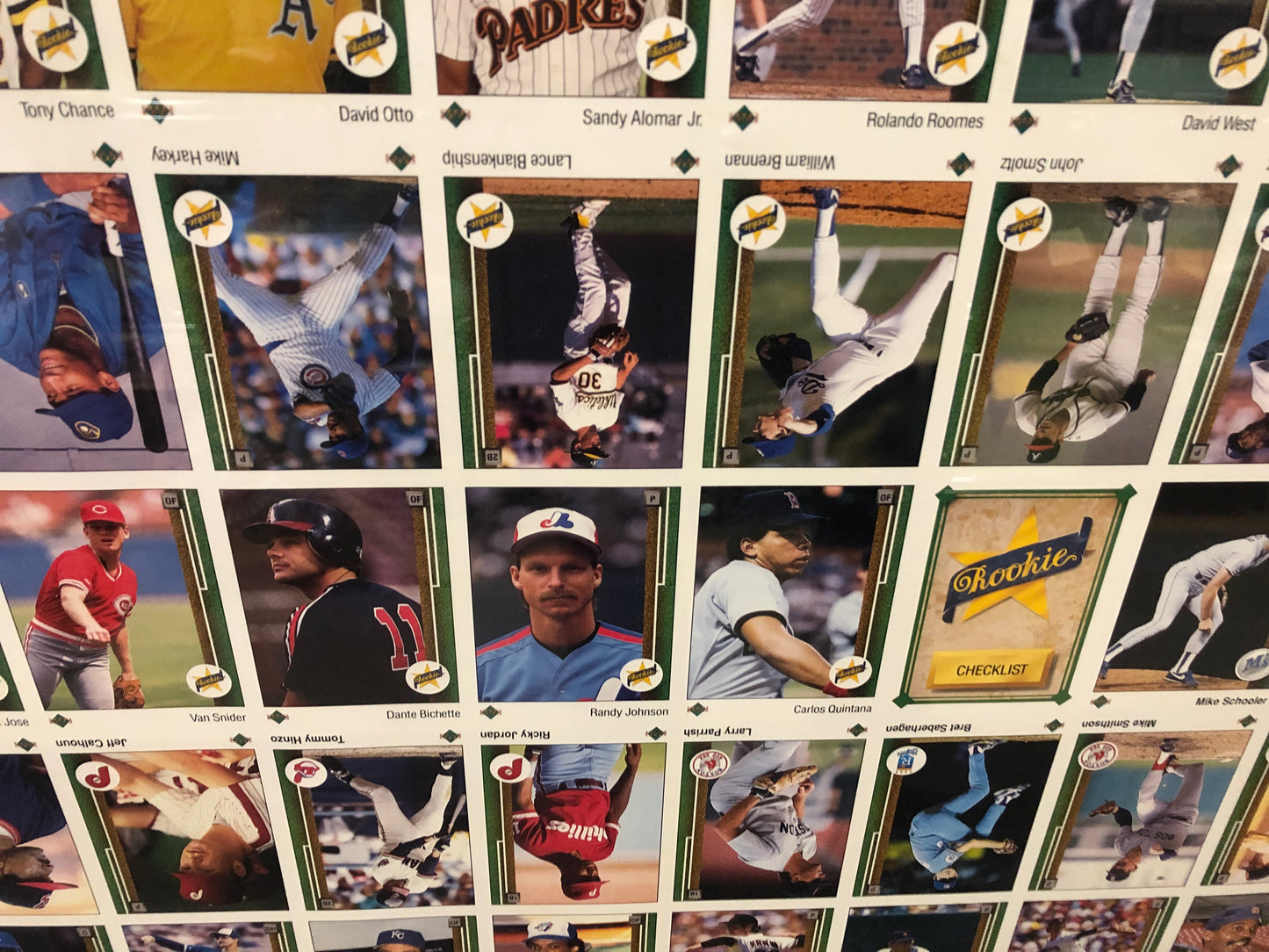 1989 Upper Deck rare baseball cards uncut sheet( stars and rookies)