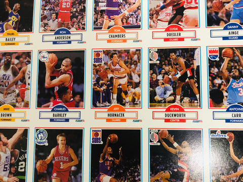 1990 Fleer basketball rare uncut cards sheet – Fastball Collectibles