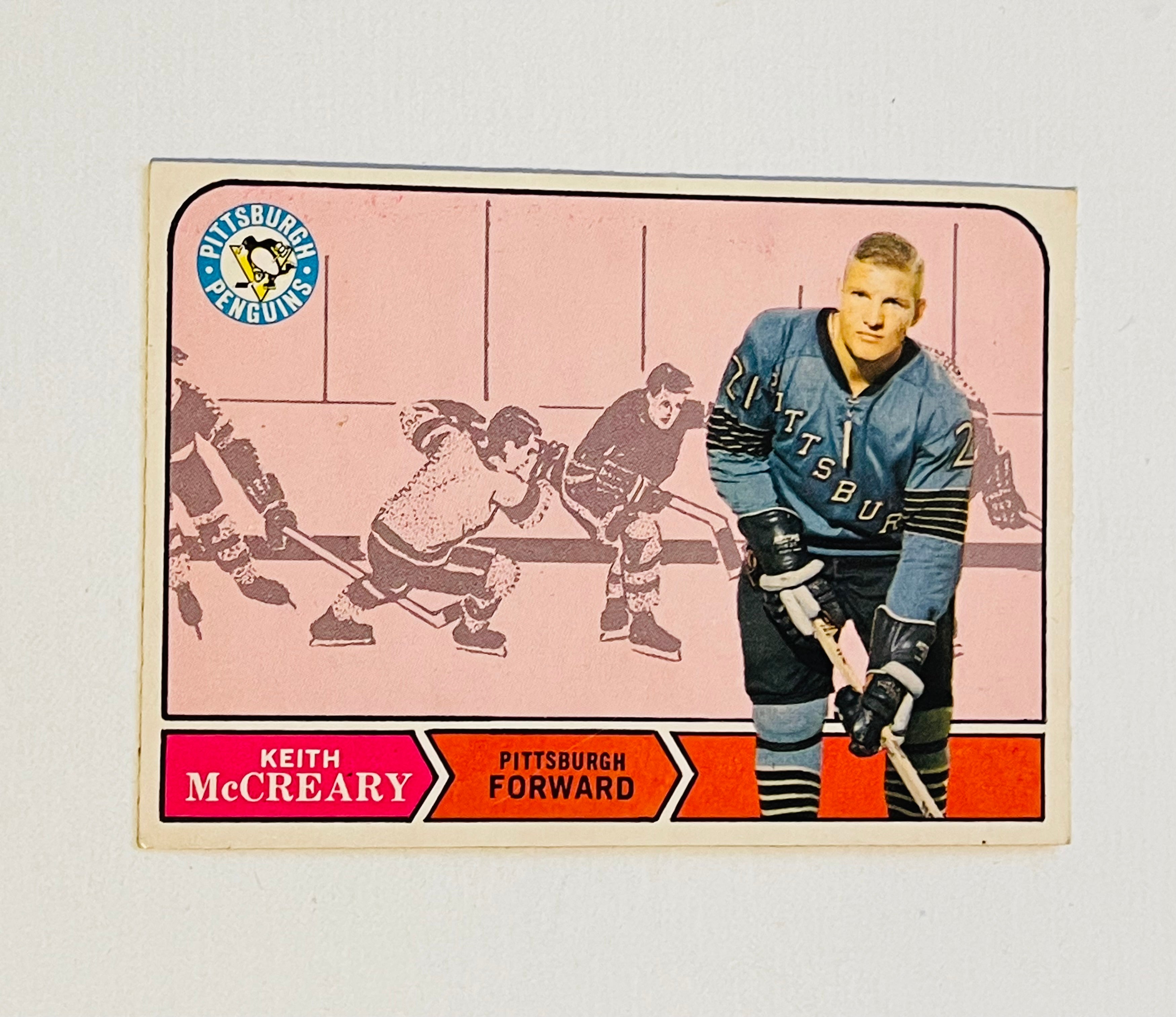 1968/68 Keith McCreary Opc high grade condition rookie hockey card