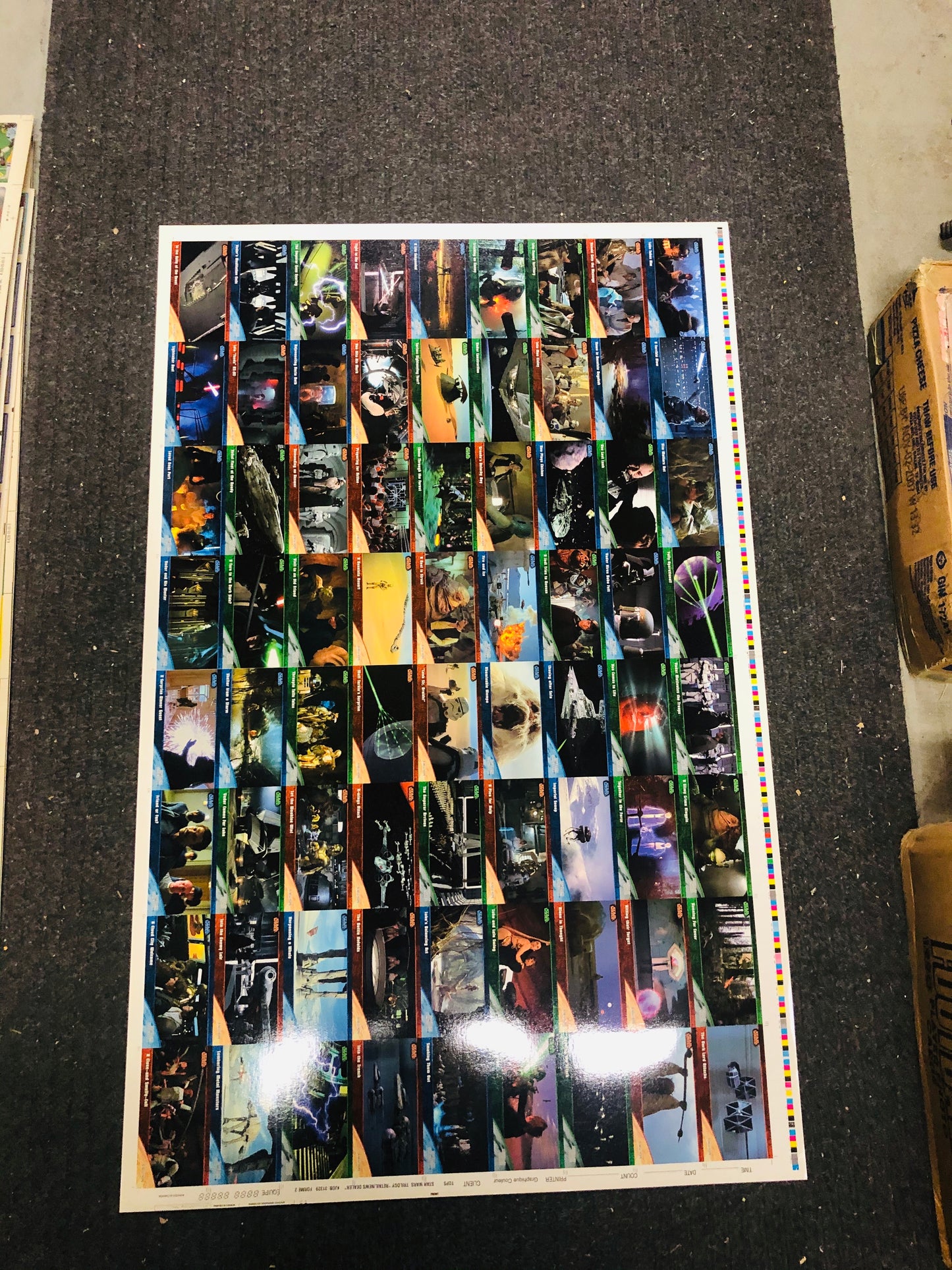 Star Wars Topps widevision rare uncut cards sheet 1994