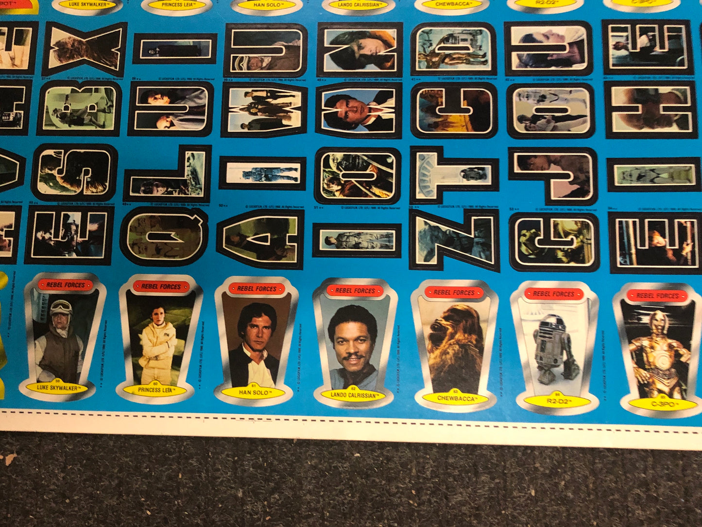 Star Wars Empire Strikes back series 2 stickers rare uncut cards sheet 1980