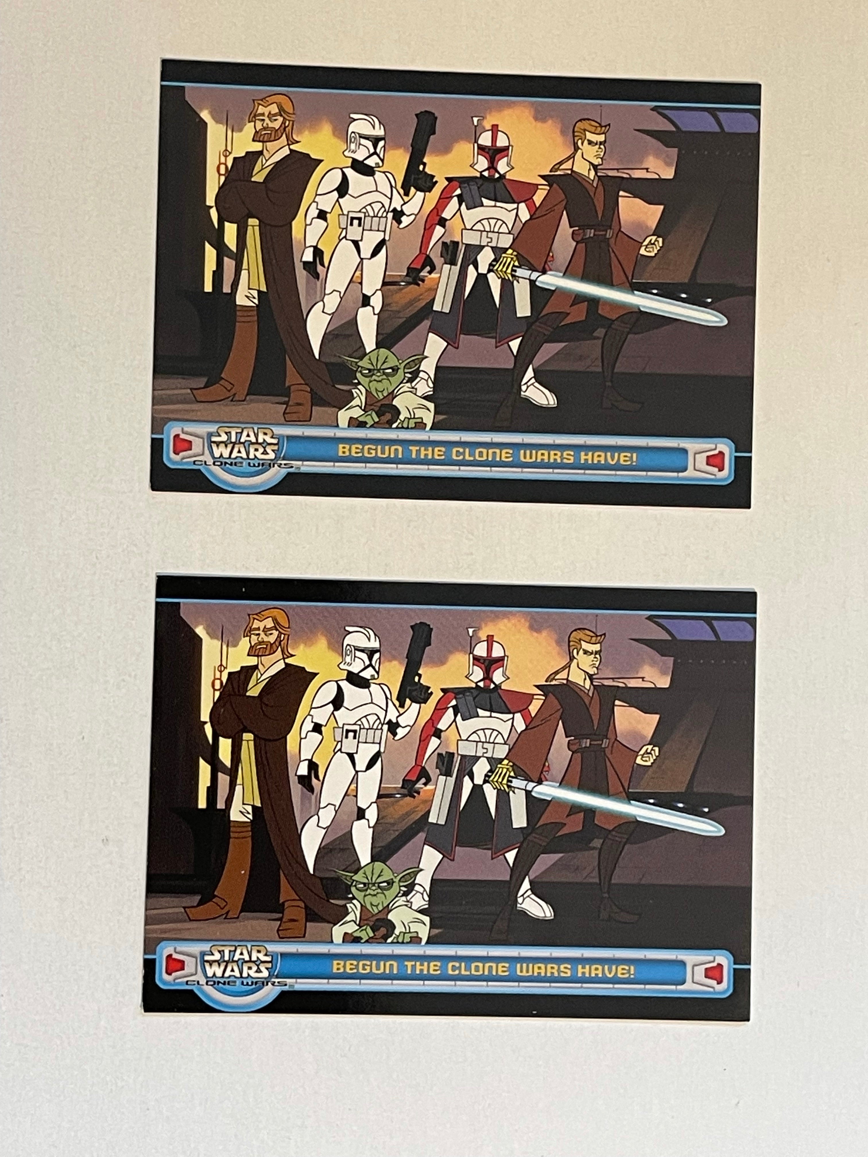 Star Wars Topps Clone Wars two vintage promo cards 2004