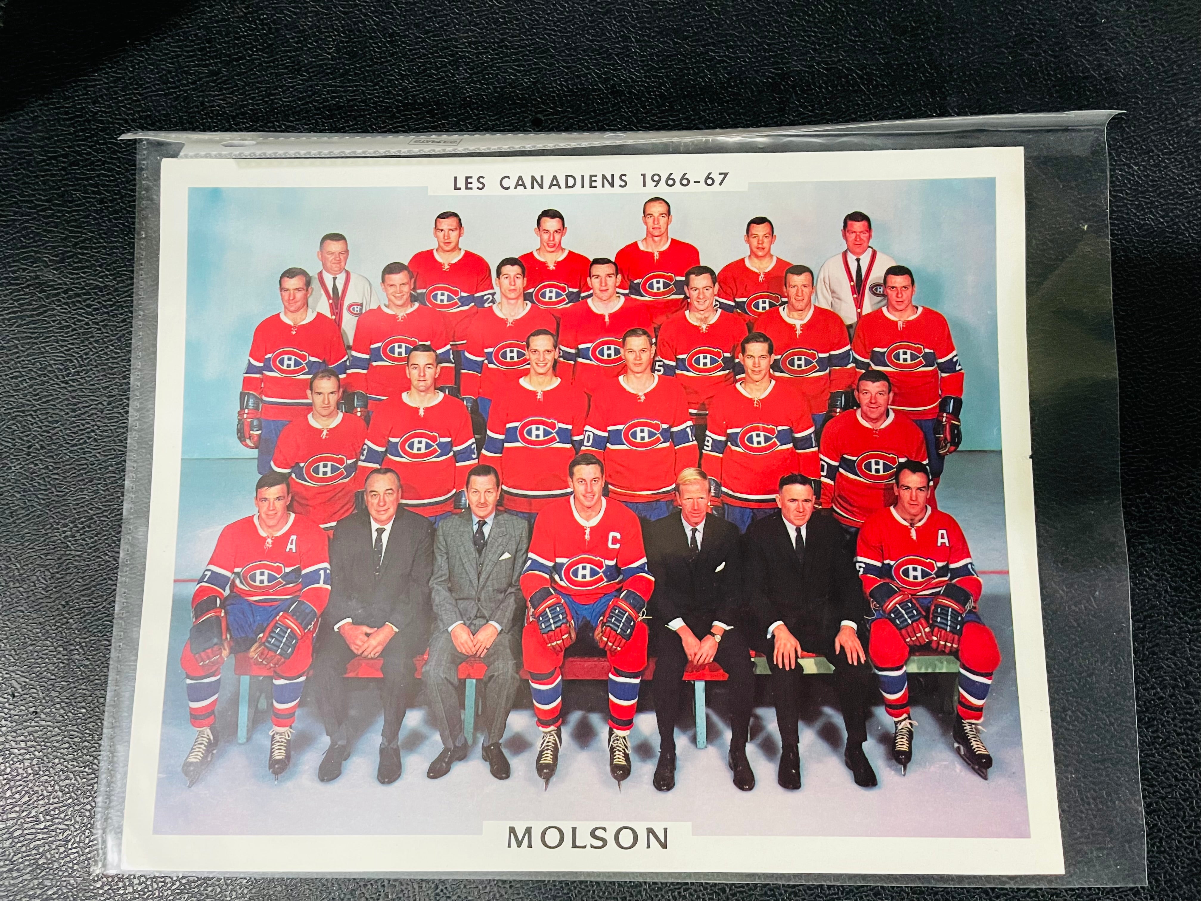 Montreal Canadiens Molsons beer team photo 1966