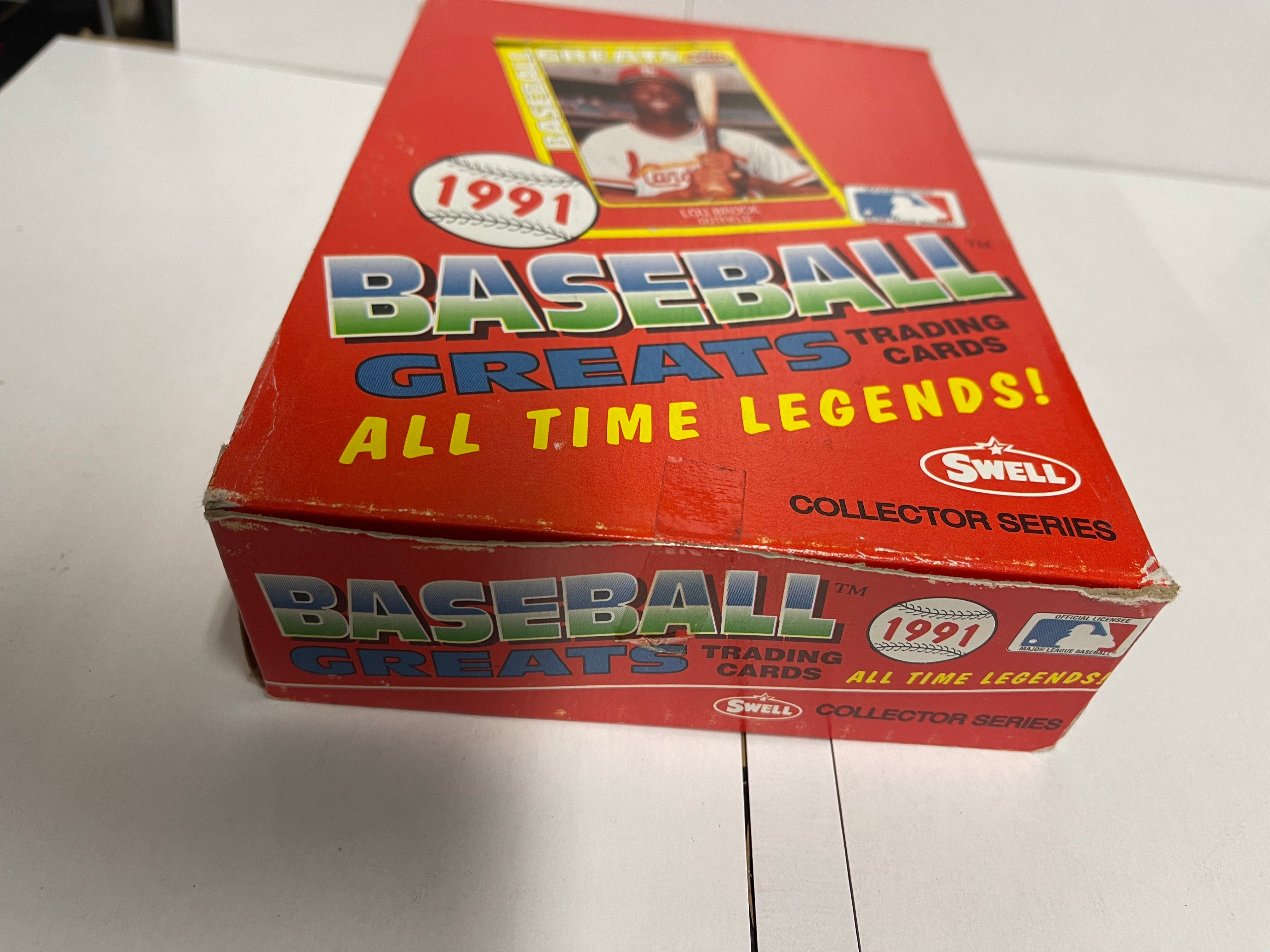1991 Swell Baseball Greats cards 36 packs box
