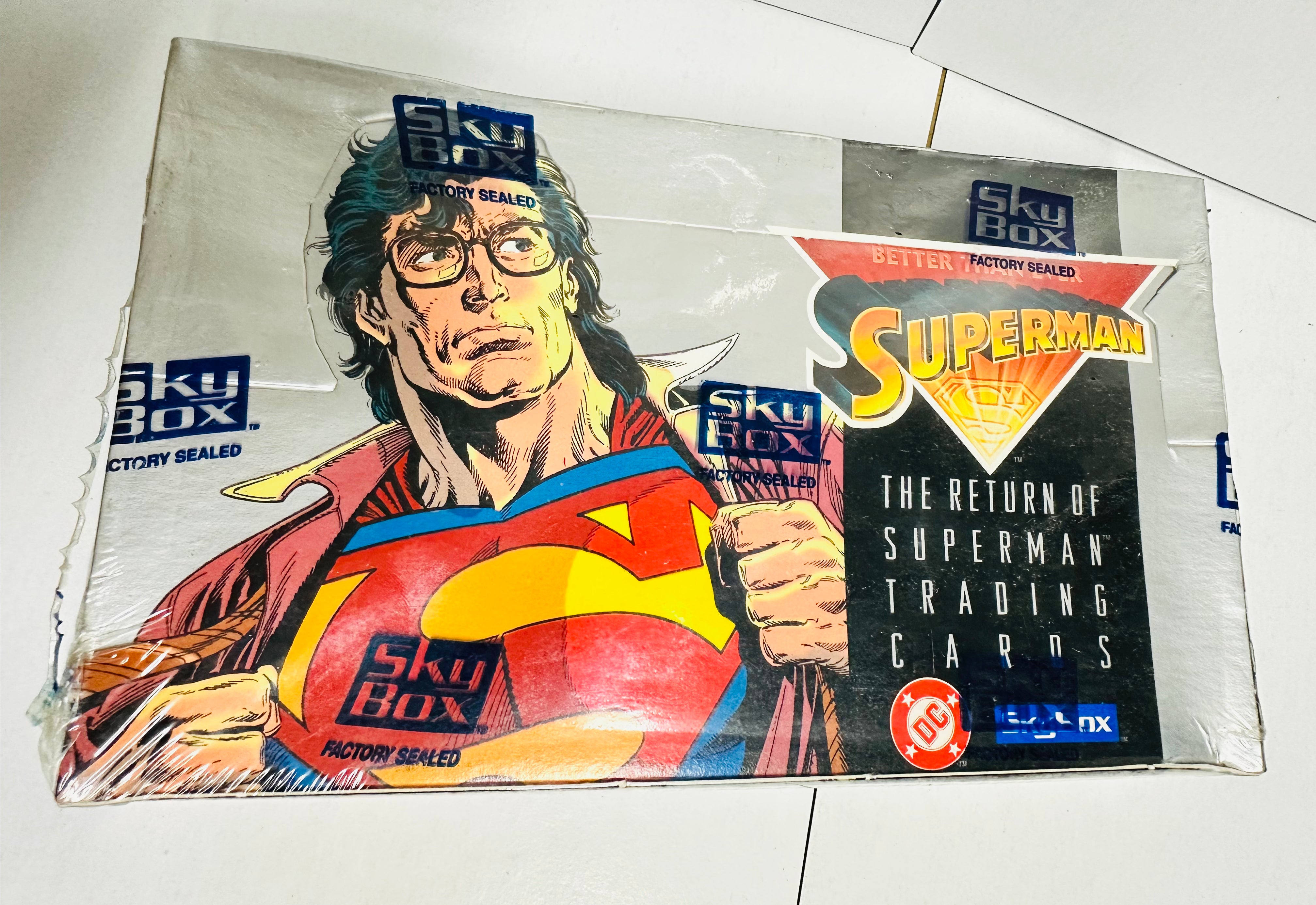 The Return of Superman comic cards 36 packs factory sealed box 1993