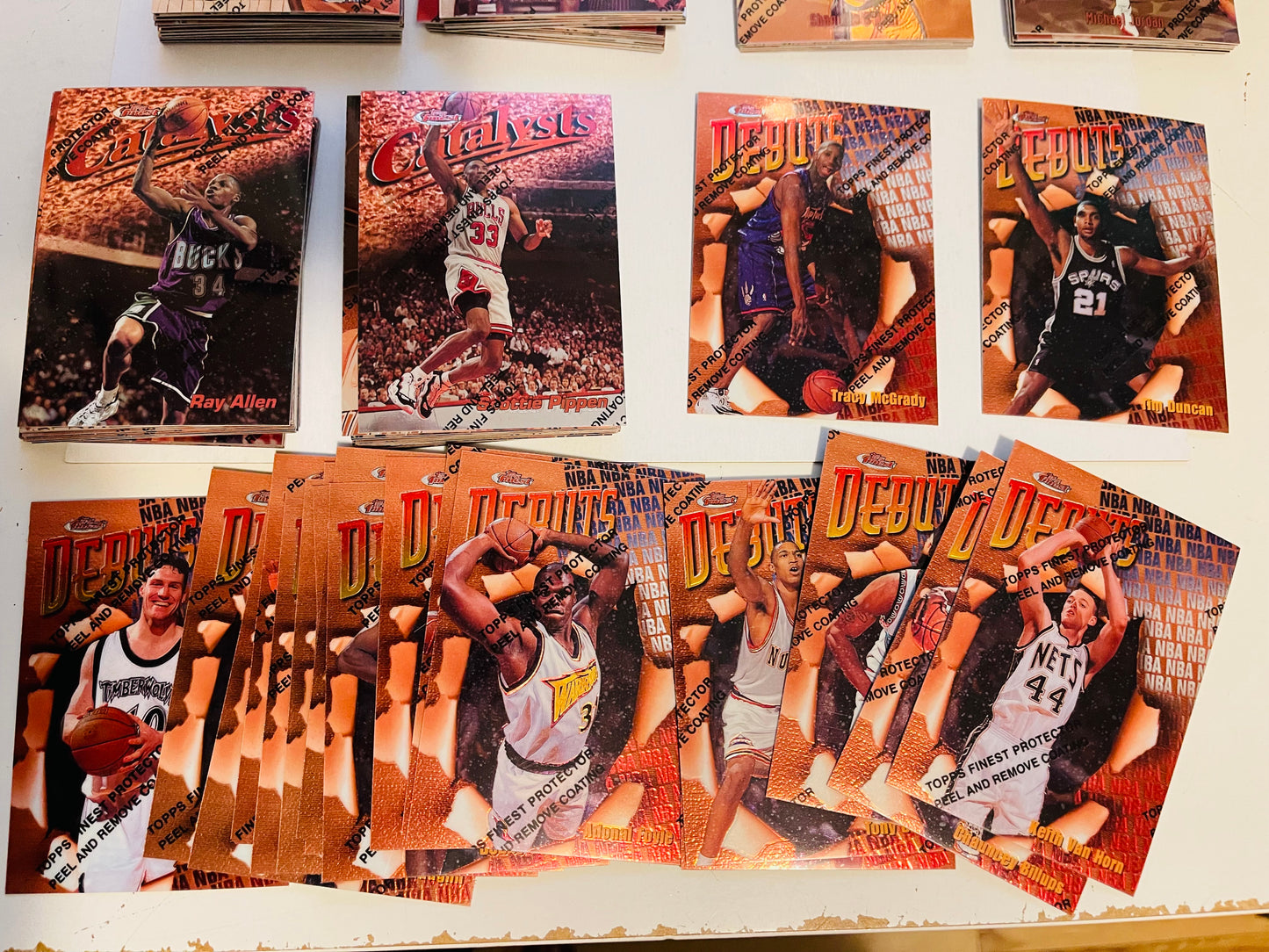 1997/98 Topps Finest basketball series 1 cards set with all the rookies