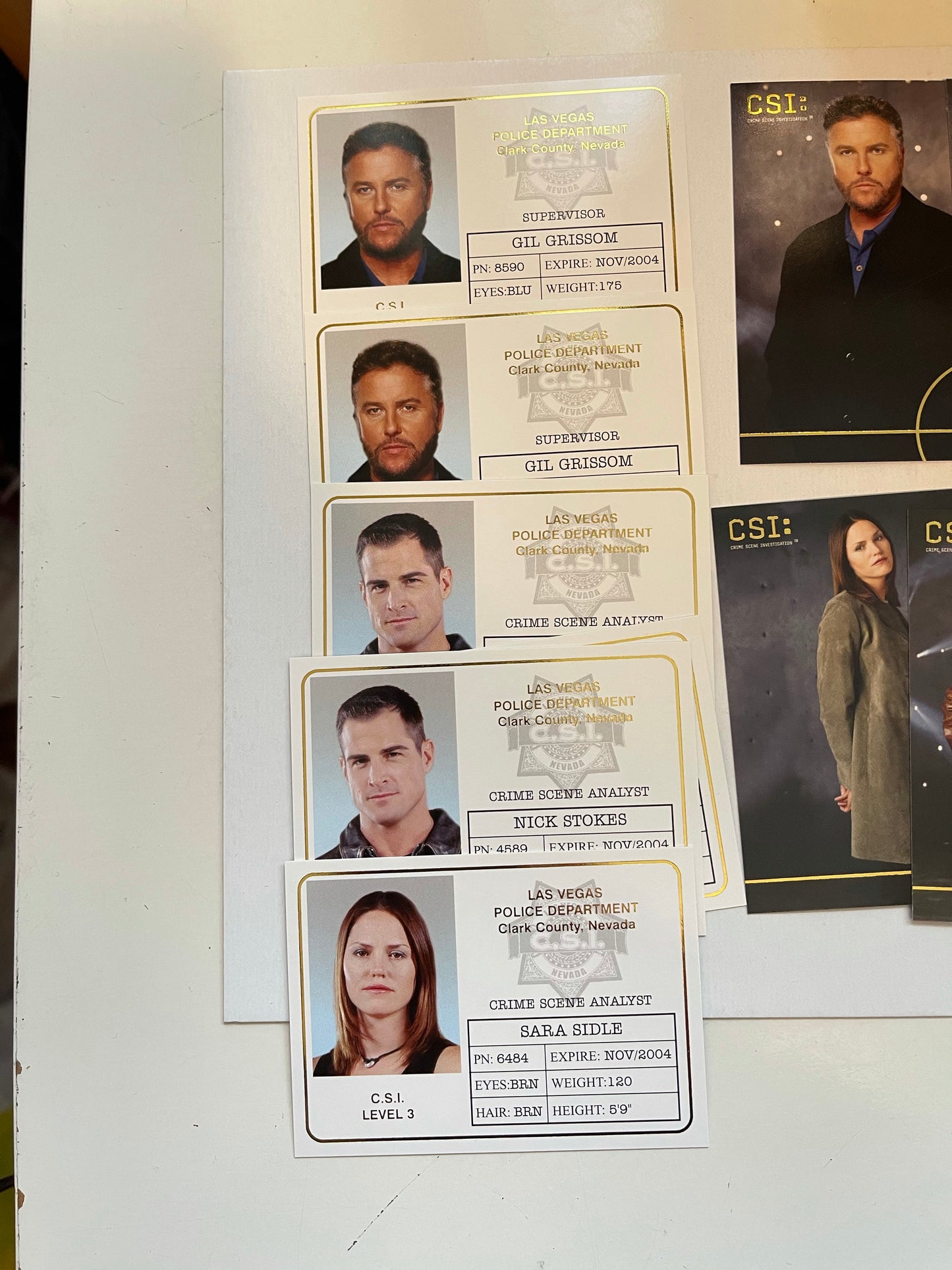 CSI Las Vegas TV show 11 insert cards lot deal 2004