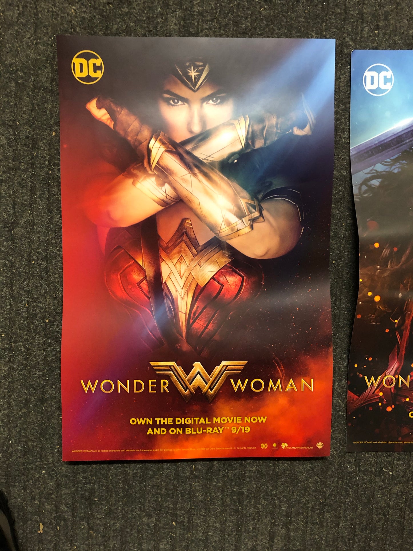 Wonder Woman rare limited issue DVD two posters 2017