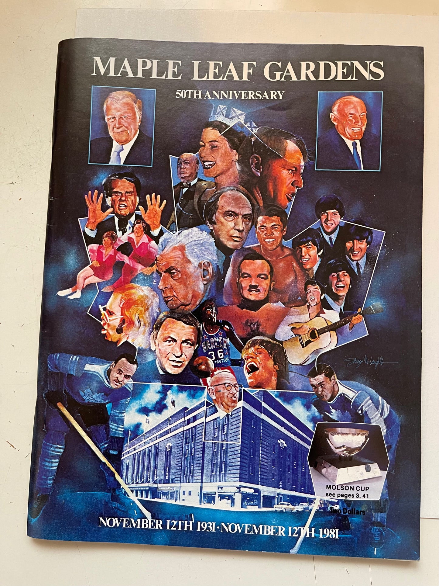 Maple Leaf Gardens rare 50th Anniversary program 1981