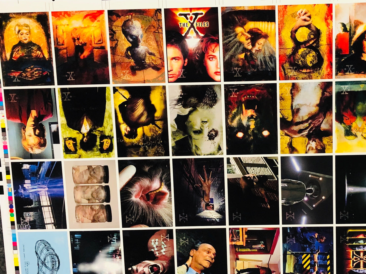 X-Files TV show rare gallery uncut card sheet 1990s