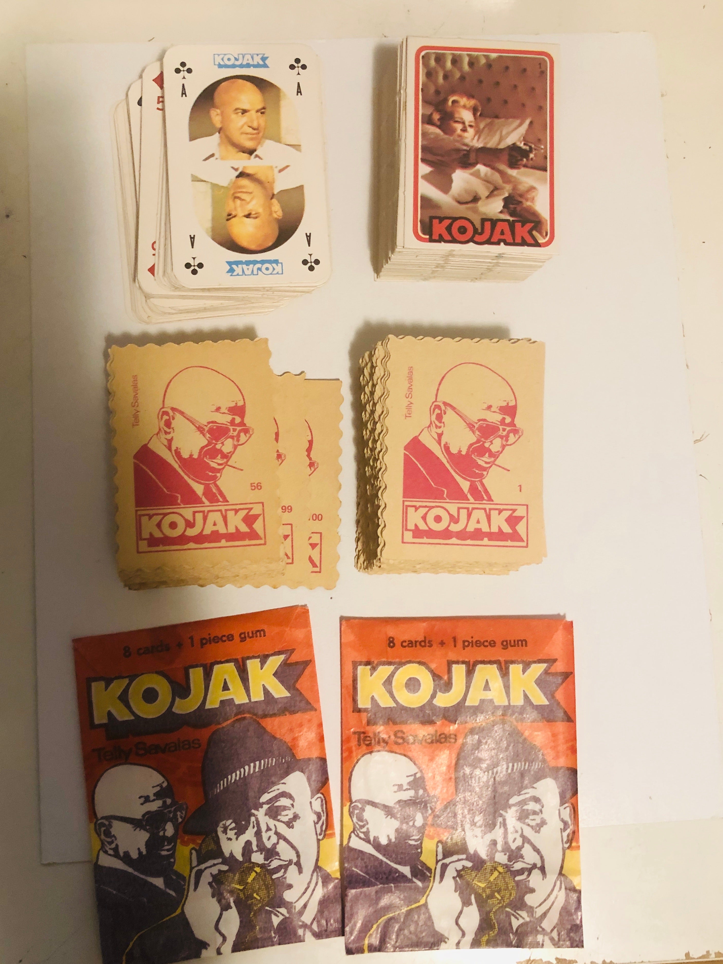 1975 Kojak cop tv show cards set and subsets