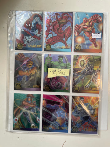 Marvel Annual Flair rare 12 foils insert cards set 1995