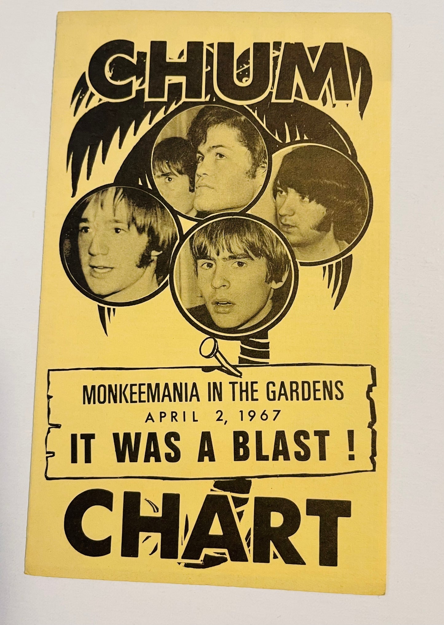 Monkees Chum chart April 3, 1967