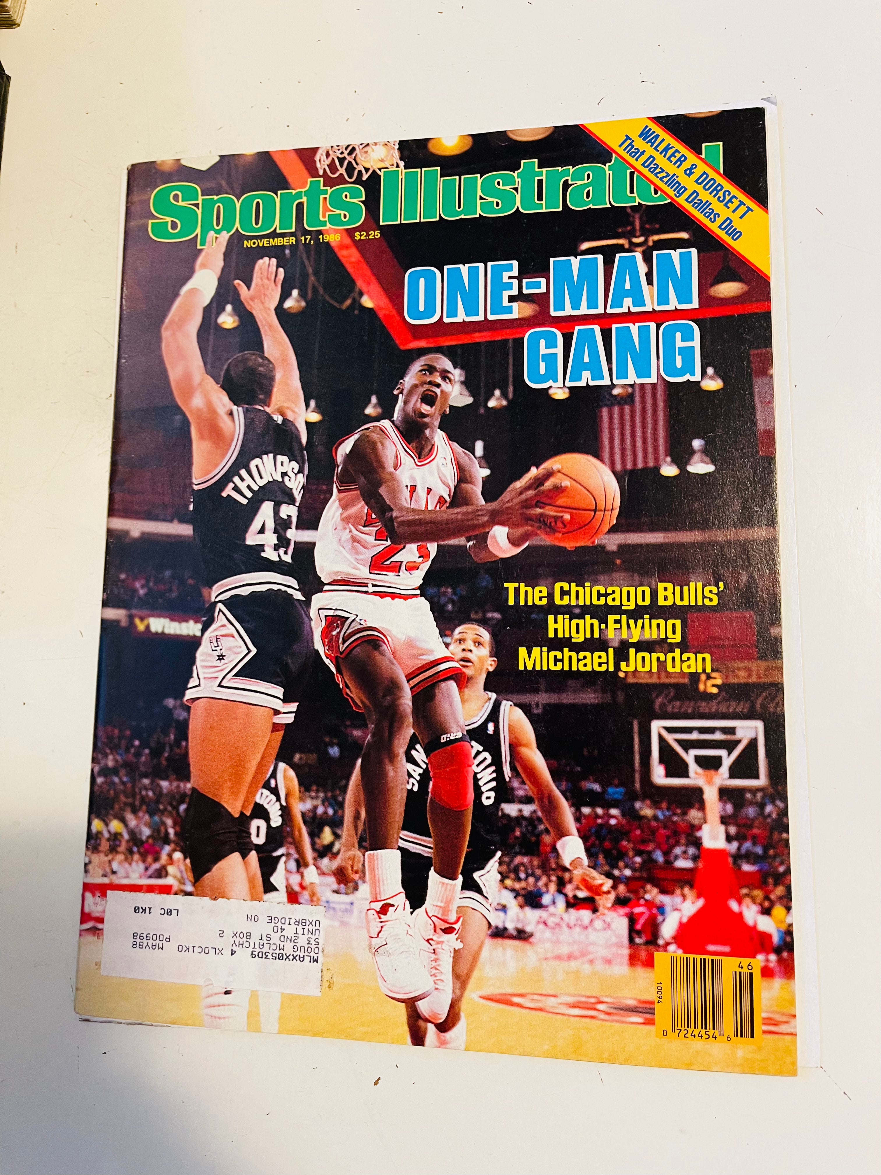 Michael Jordan rare Sports Illustrated magazine November, 1986