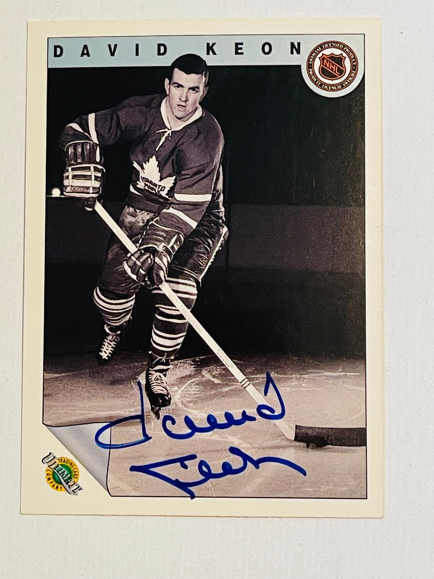 Dave Keon Toronto Maple Leafs hockey autograph card with COA