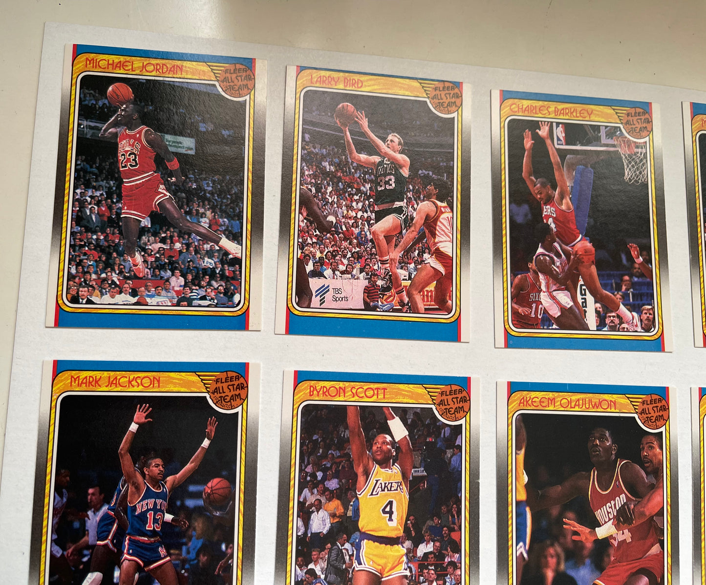 1988 Fleer basketball 12 All-Stars cards set