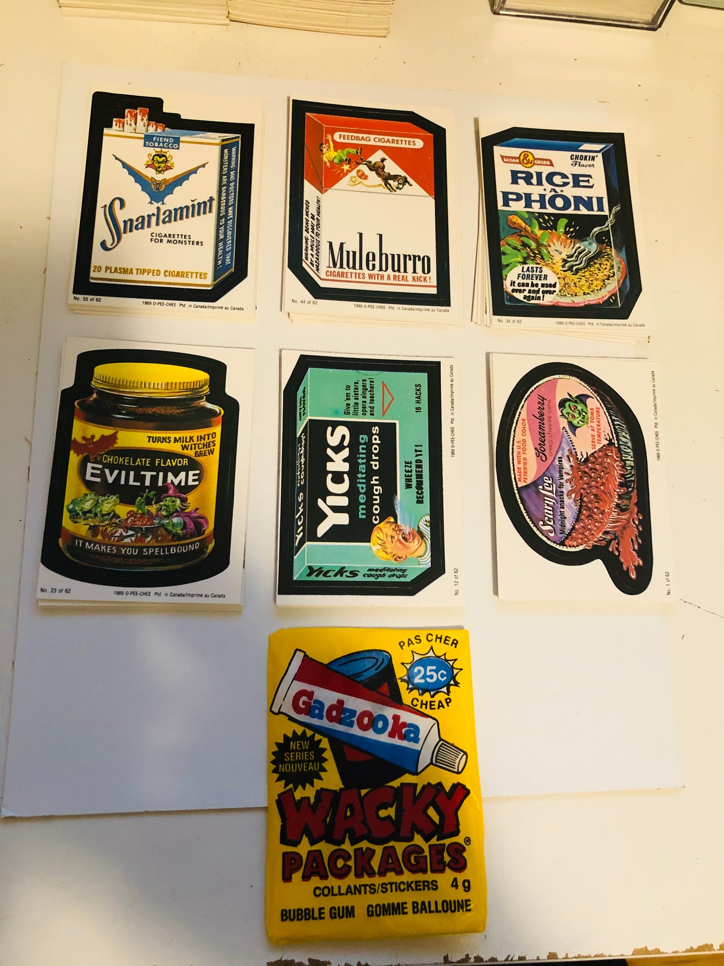 1989 opc Wacky Packages cards set