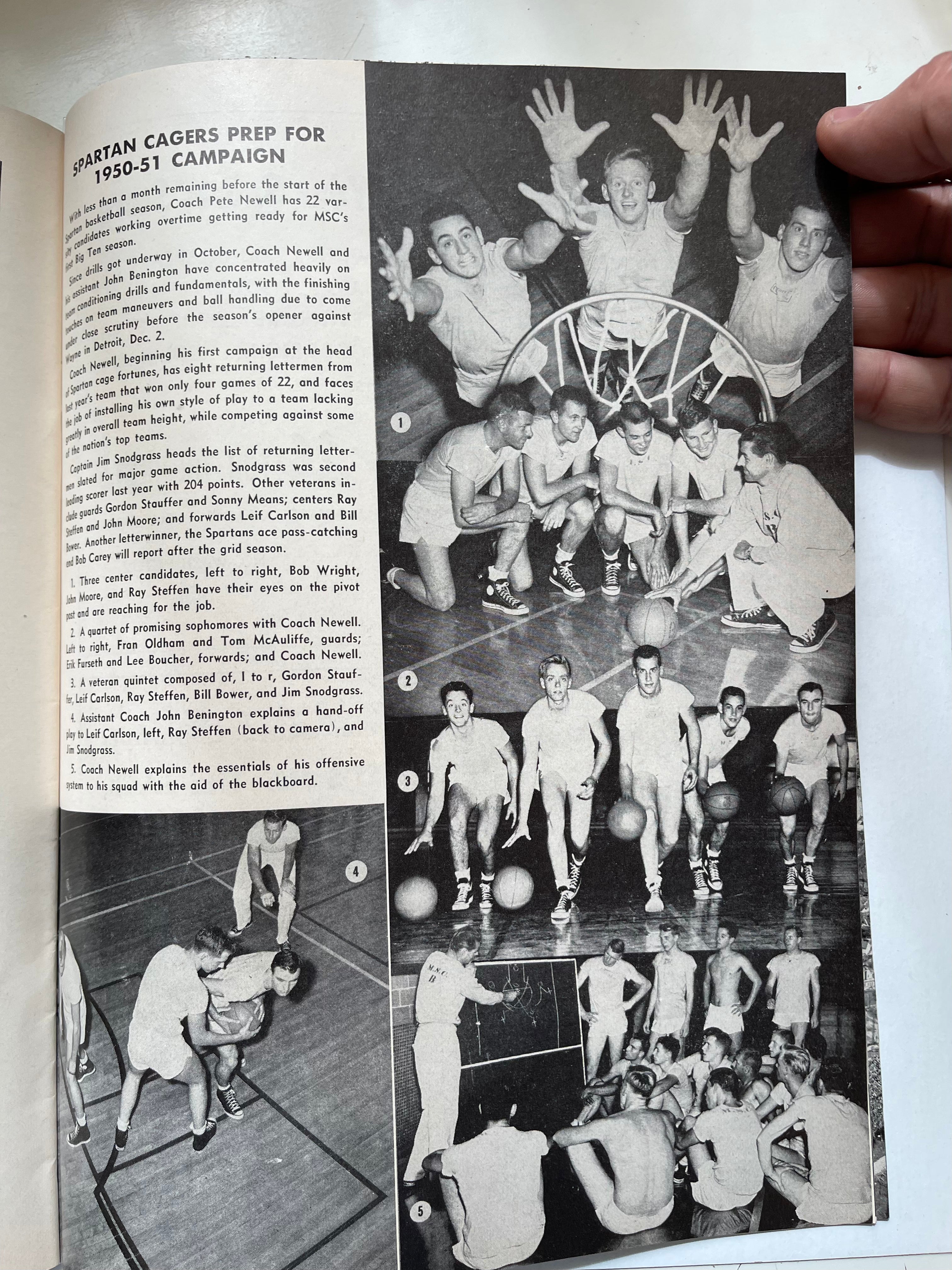 1950 Spartans vs Indiana football game program