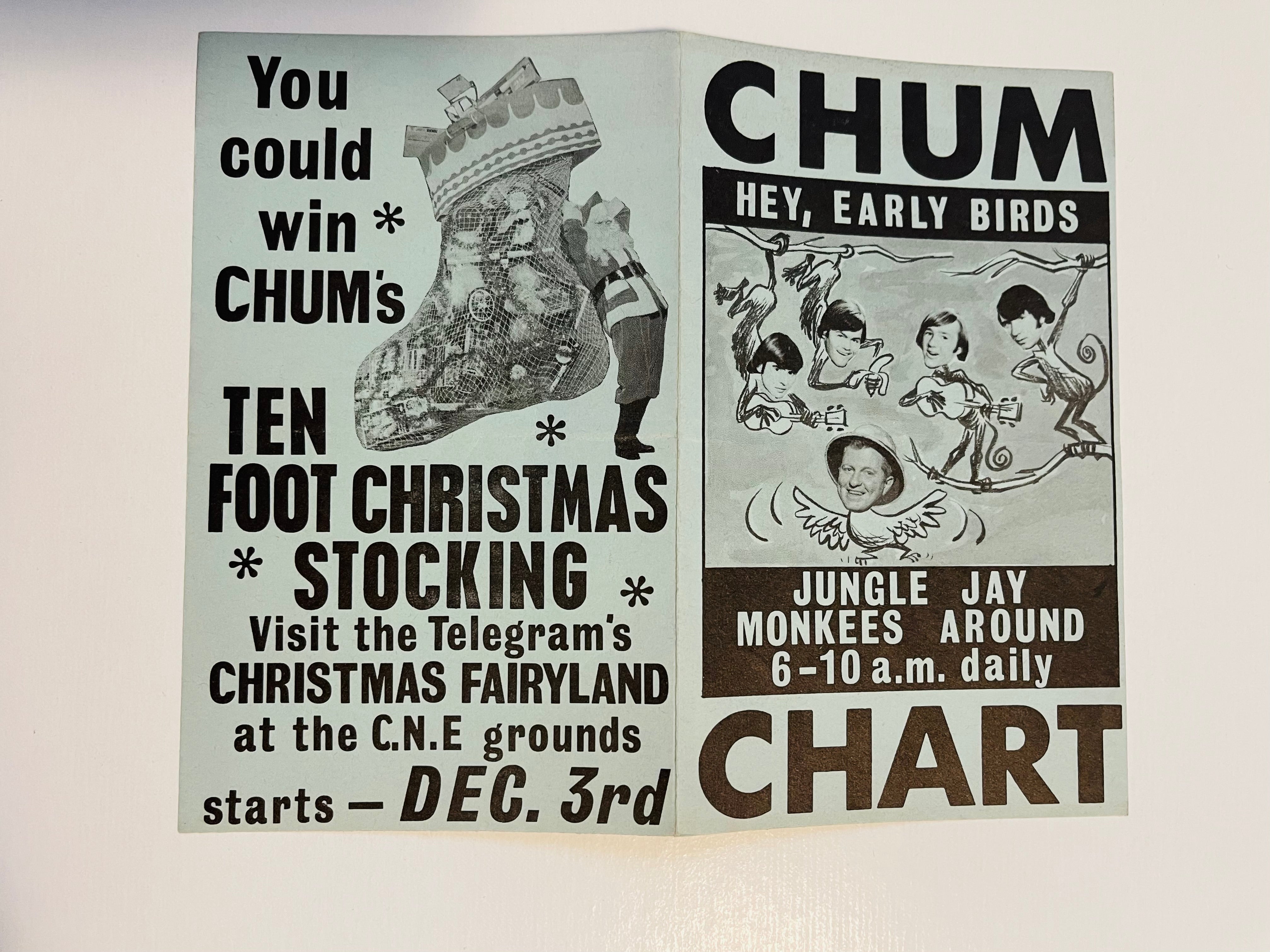 Monkees Chum chart November, 1966