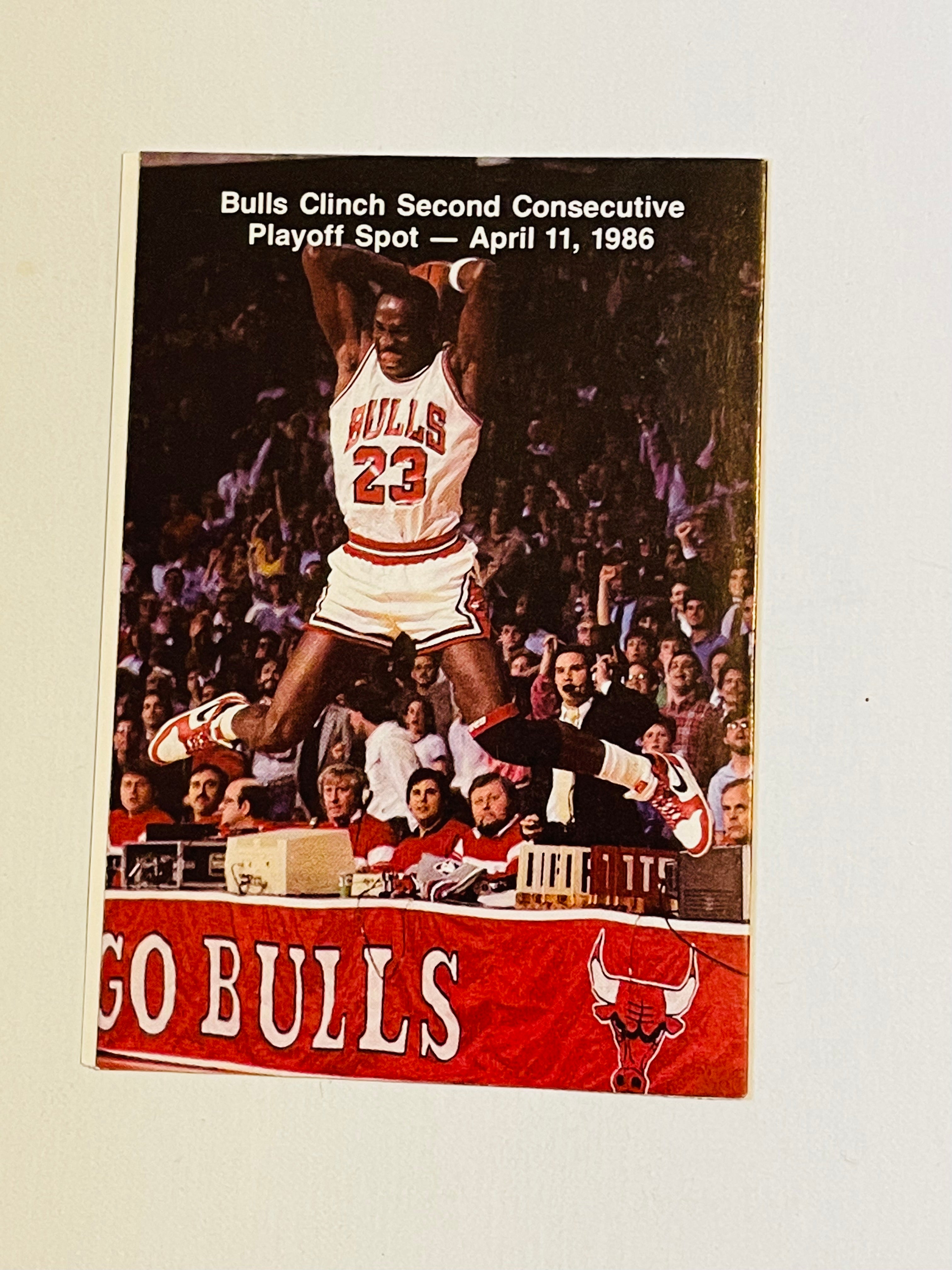 Michael Jordan Chicago Bulls rare basketball schedule 1986-87