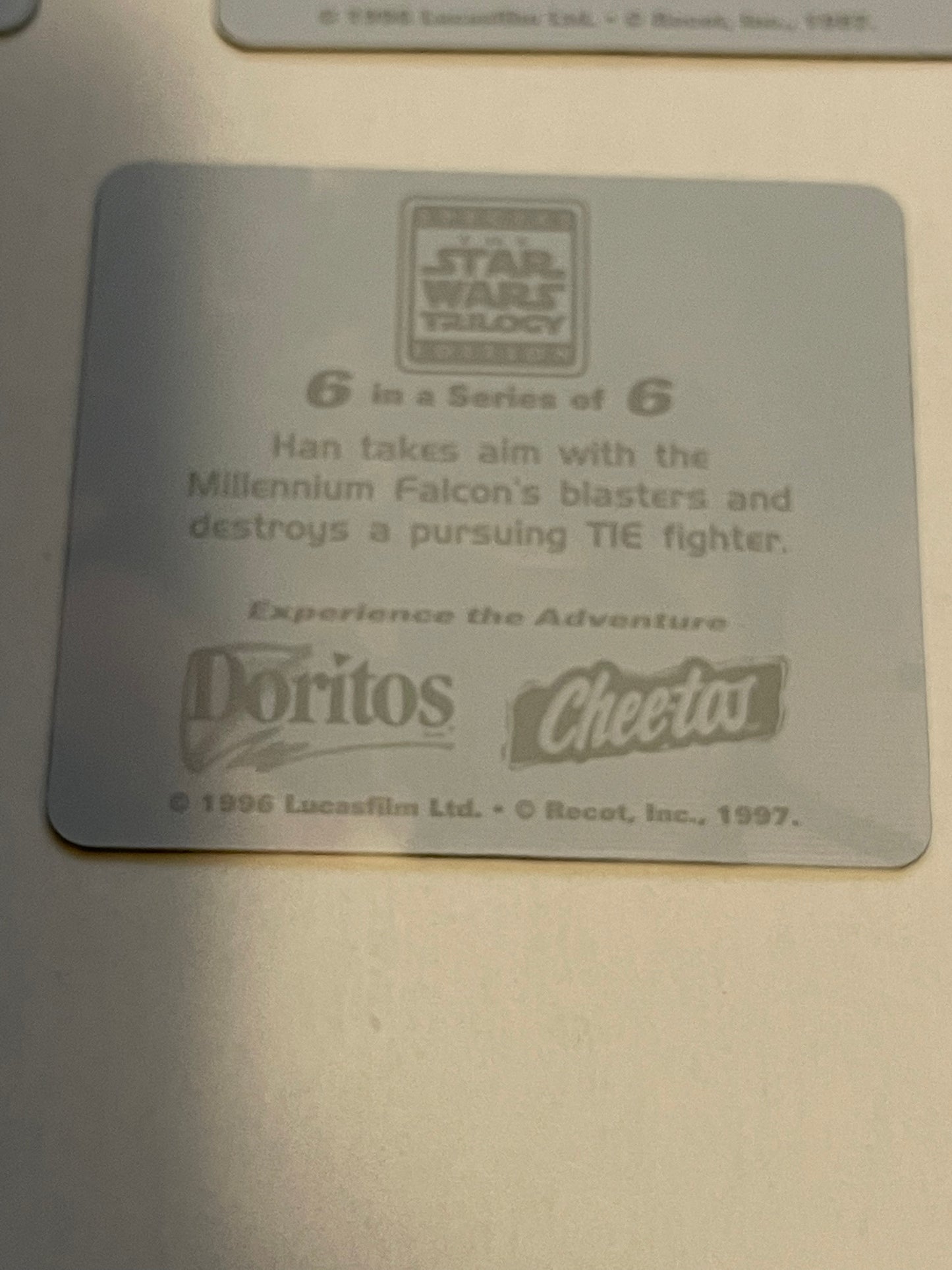 Star Wars Doritos 6 lenticular cards set 1997