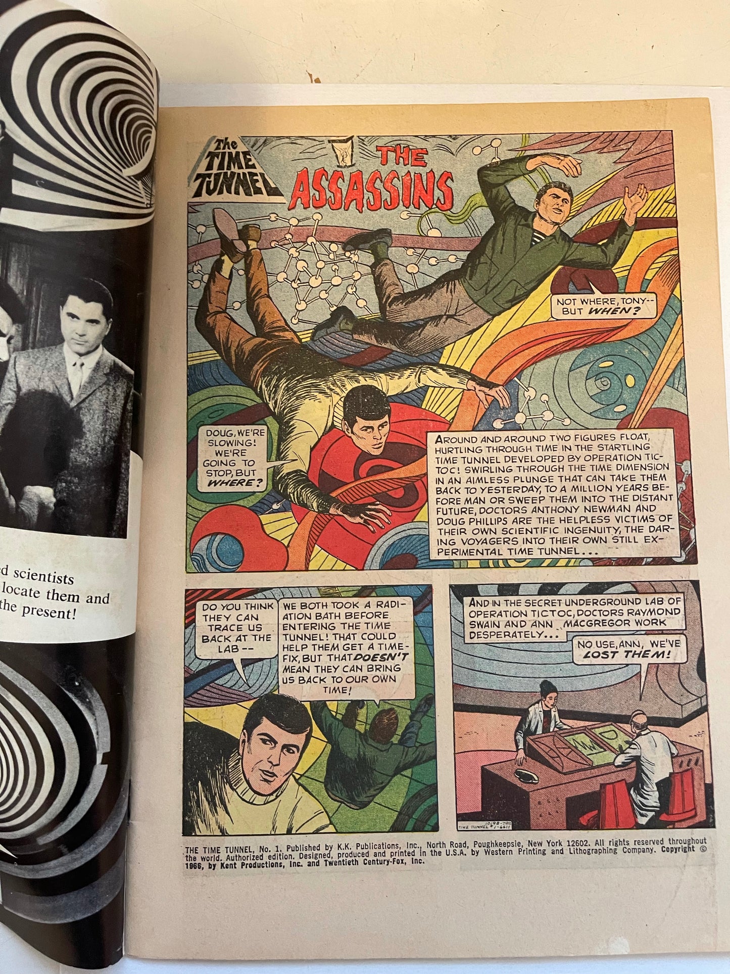 Time Tunnel tv show rare high grade #1 comic book 1966