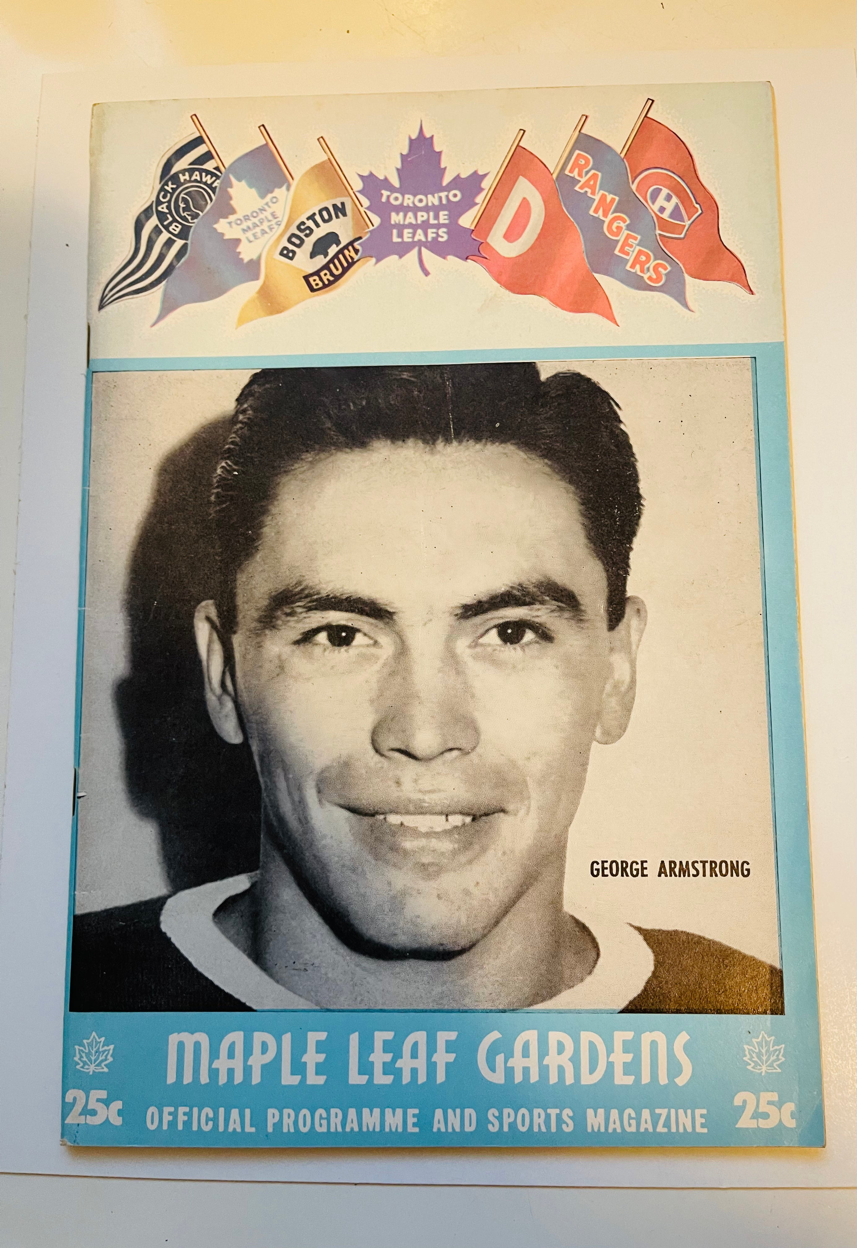 Toronto Maple Leafs hockey game program Jan.18,1958