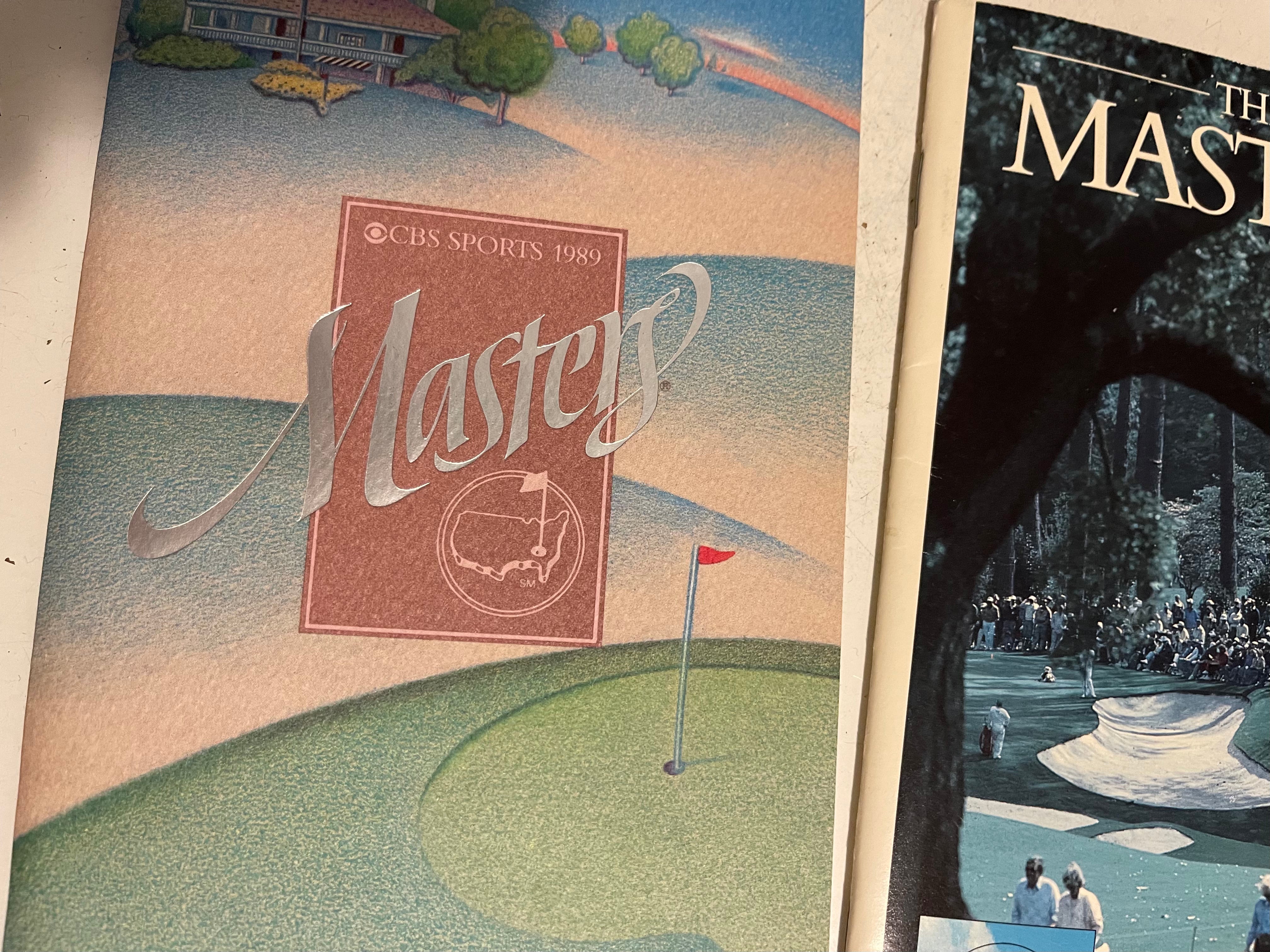 The Masters Golf Tournament CBS sports guides 1989 and 1990