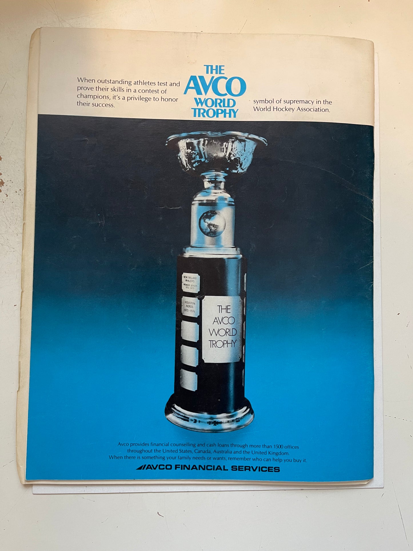 1975 WHA hockey San Diego Mariners vs Toronto Toros playoff program