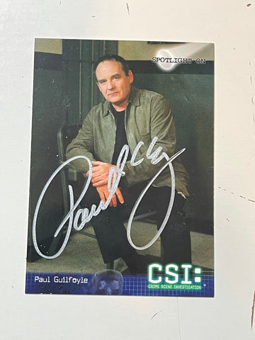 CSI Las Vegas Paul Guilfoyle autograph card with COA