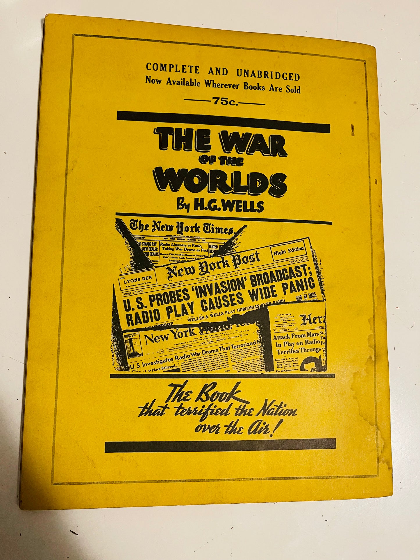 The War of the Worlds rare Illustrated digest 1938