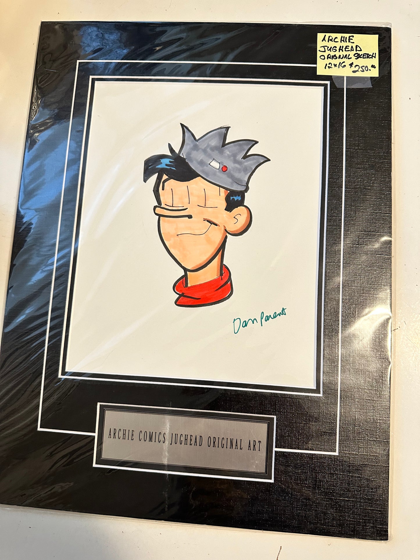 Archie comics Jughead original matted colour sketch 12x16 autograph by Dan Parent