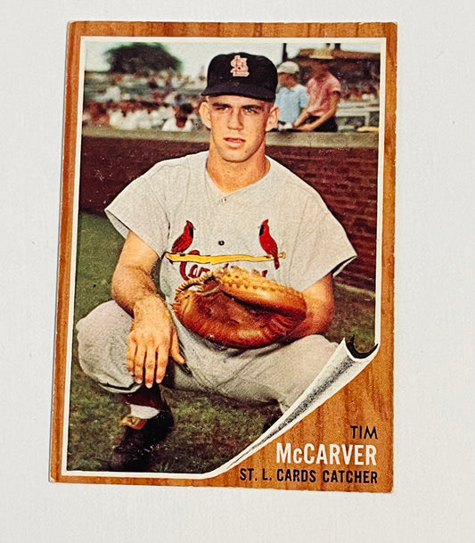 Tim McCarver Topps high grade rookie baseball card 1962