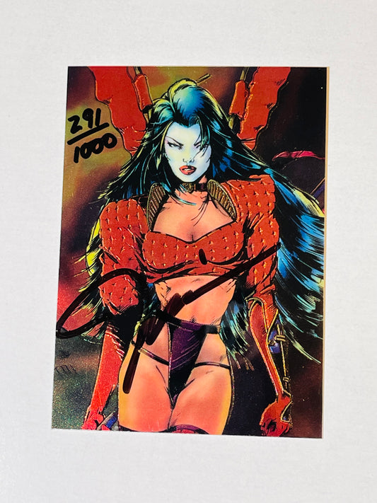 SHI comics artist autograph numbered foil rare card