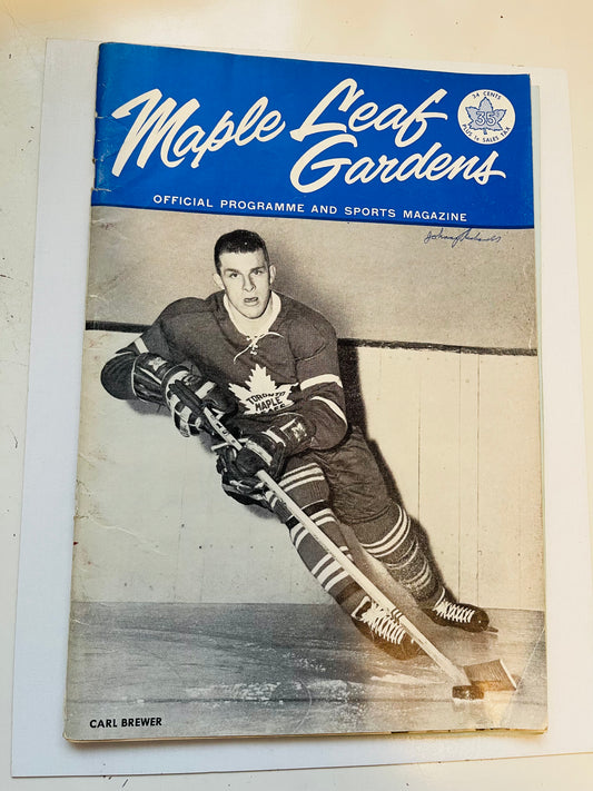 Maple Leaf Gardens program Dec. 1962