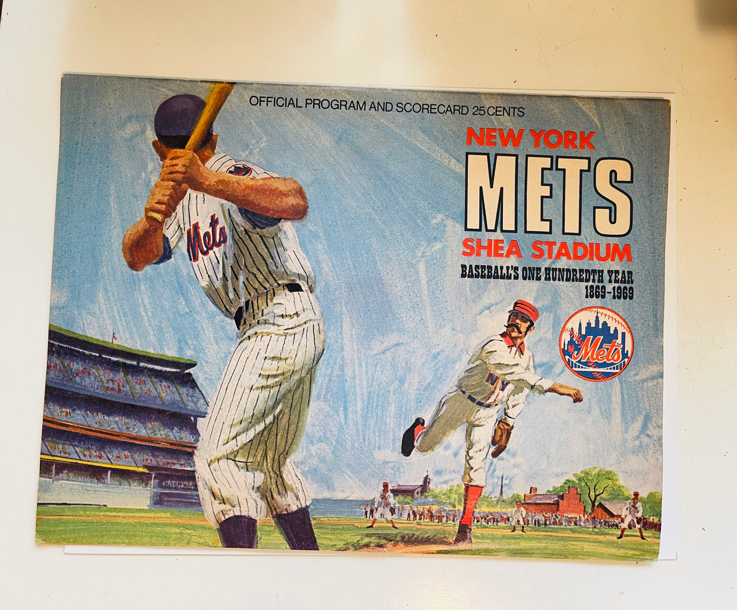 1969 Mets vs Expos original game baseball program