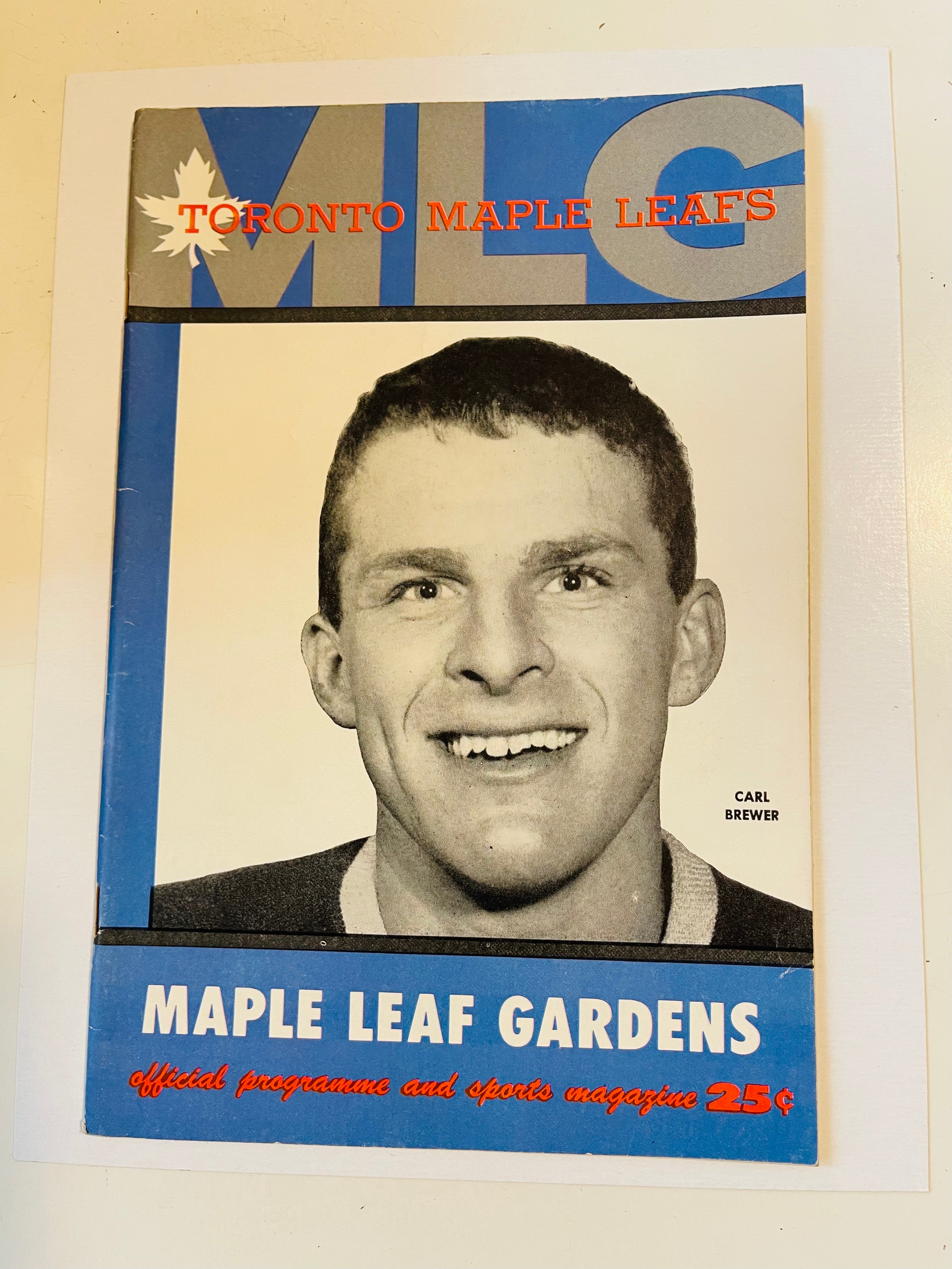 Maple Leaf Gardens original hockey game program Nov.4,1959