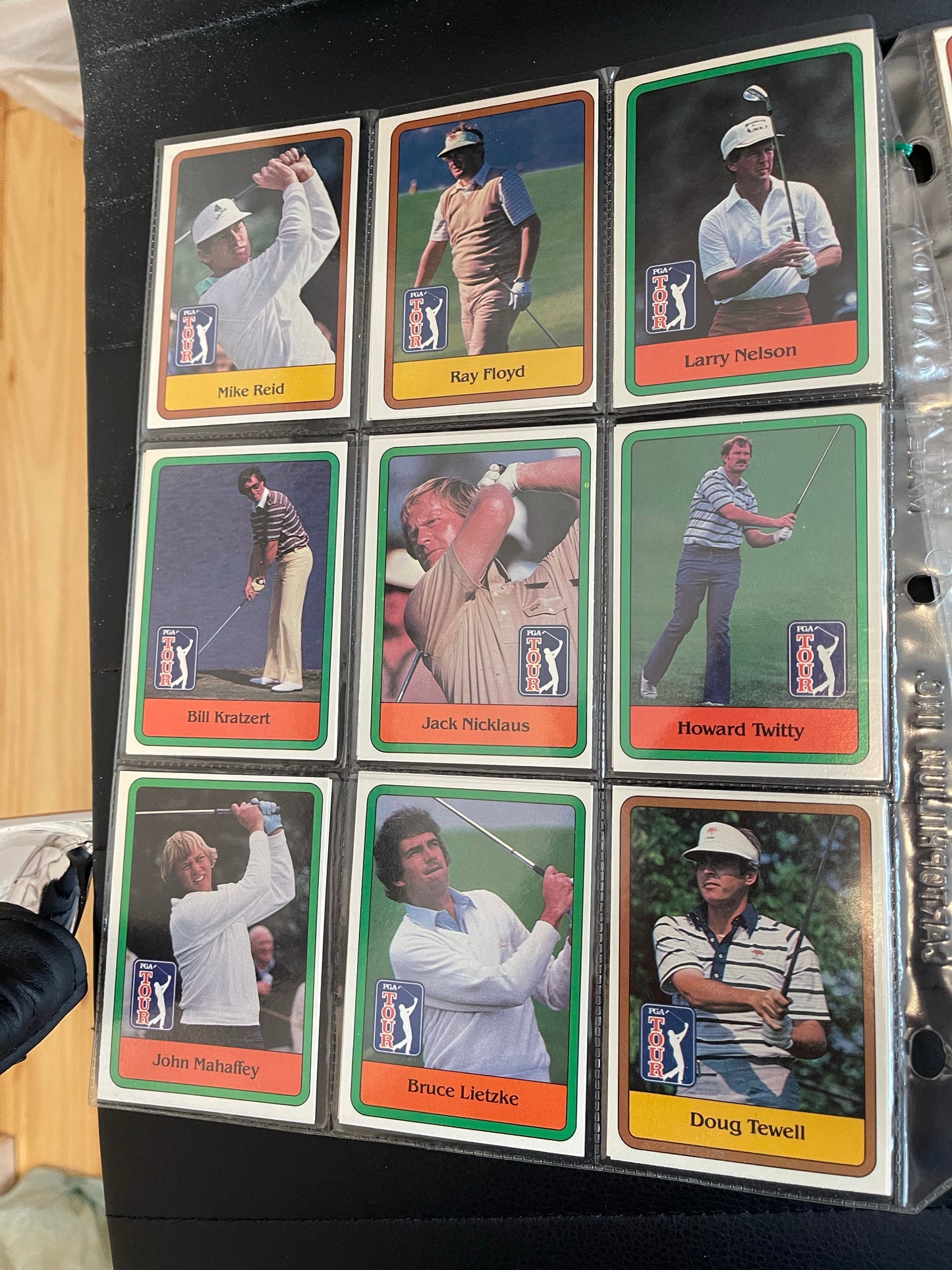 PGA Golf rare high grade first series complete cards set in pages 1981