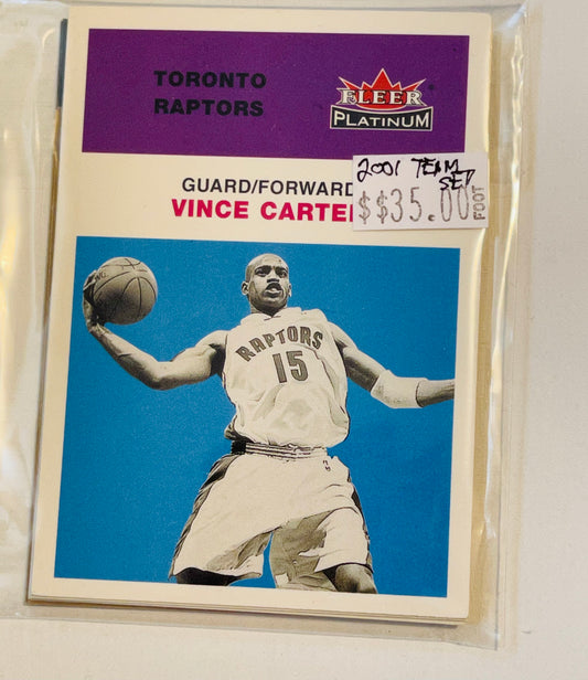 Toronto Raptors basketball Fleer basketball team set 2001